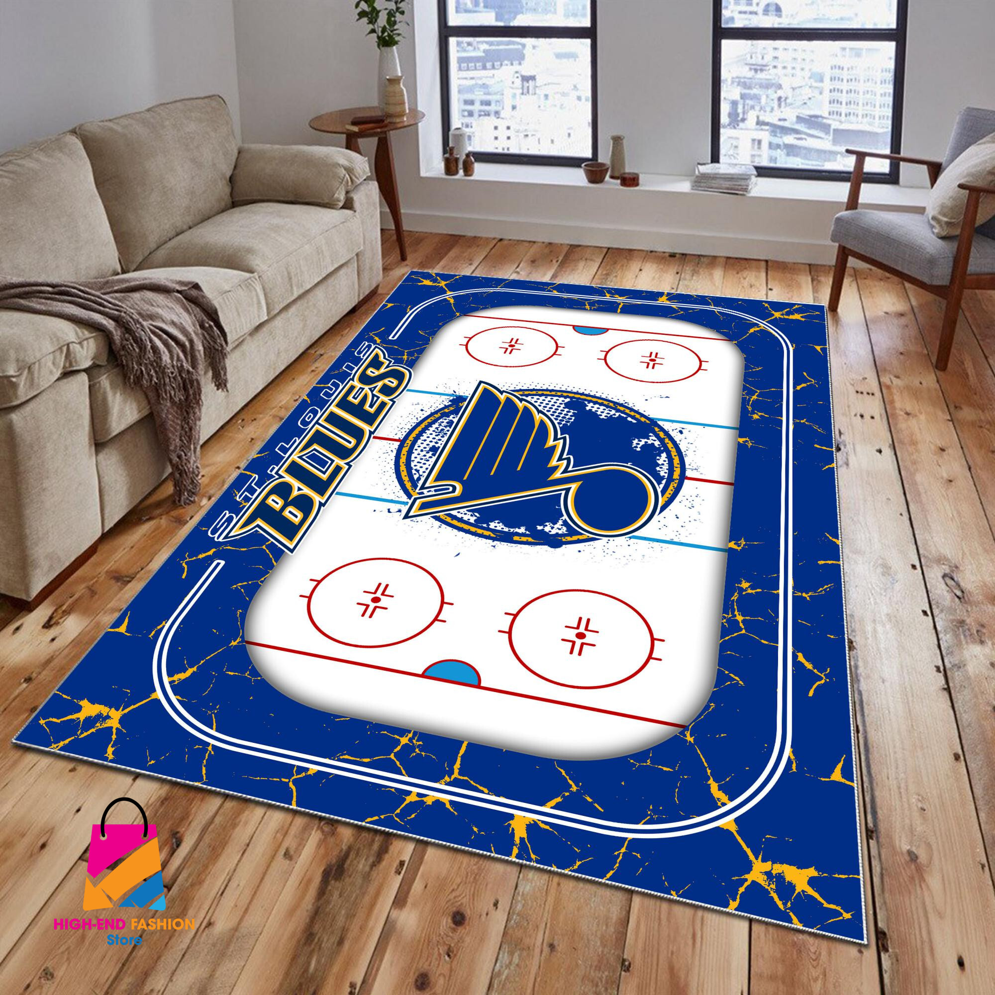 Sportswearmerch St. Louis Blues NHL Area Rug For Fan