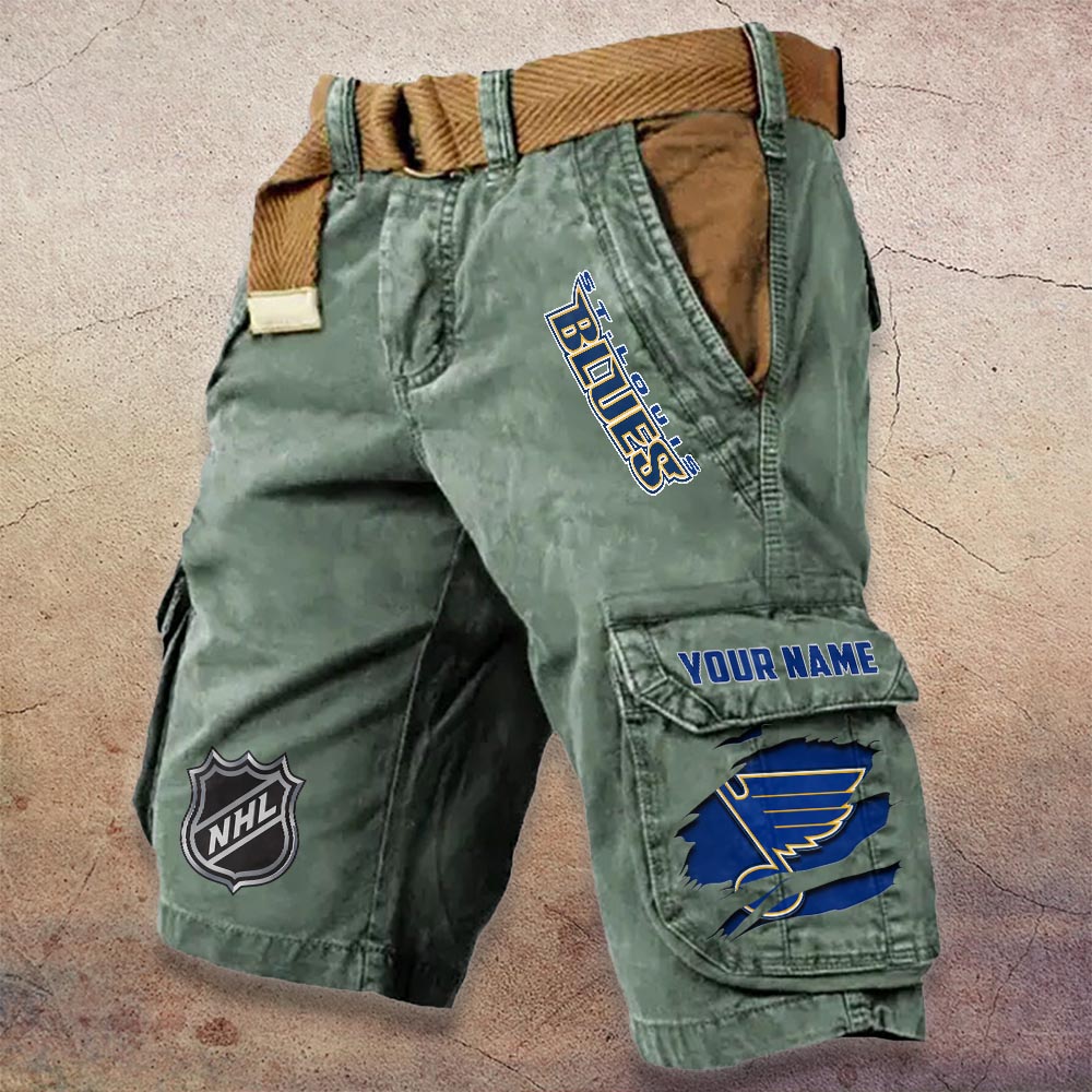 Sportswearmerch St. Louis Blues NHL Denim Short For Fan