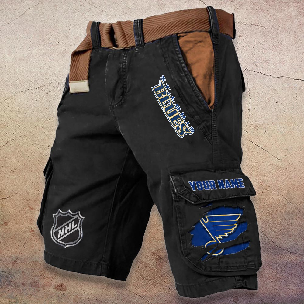 Sportswearmerch St. Louis Blues NHL Denim Short For Fan