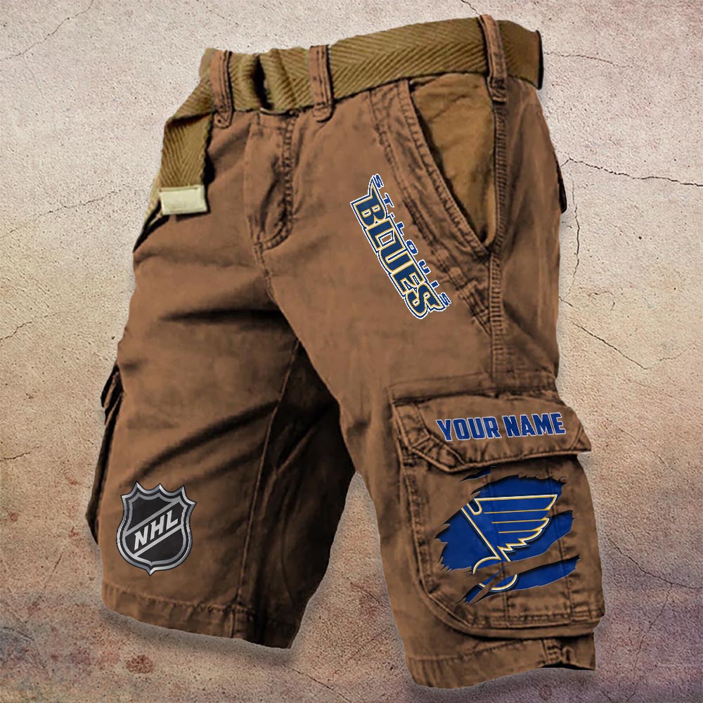 Sportswearmerch St. Louis Blues NHL Denim Short For Fan