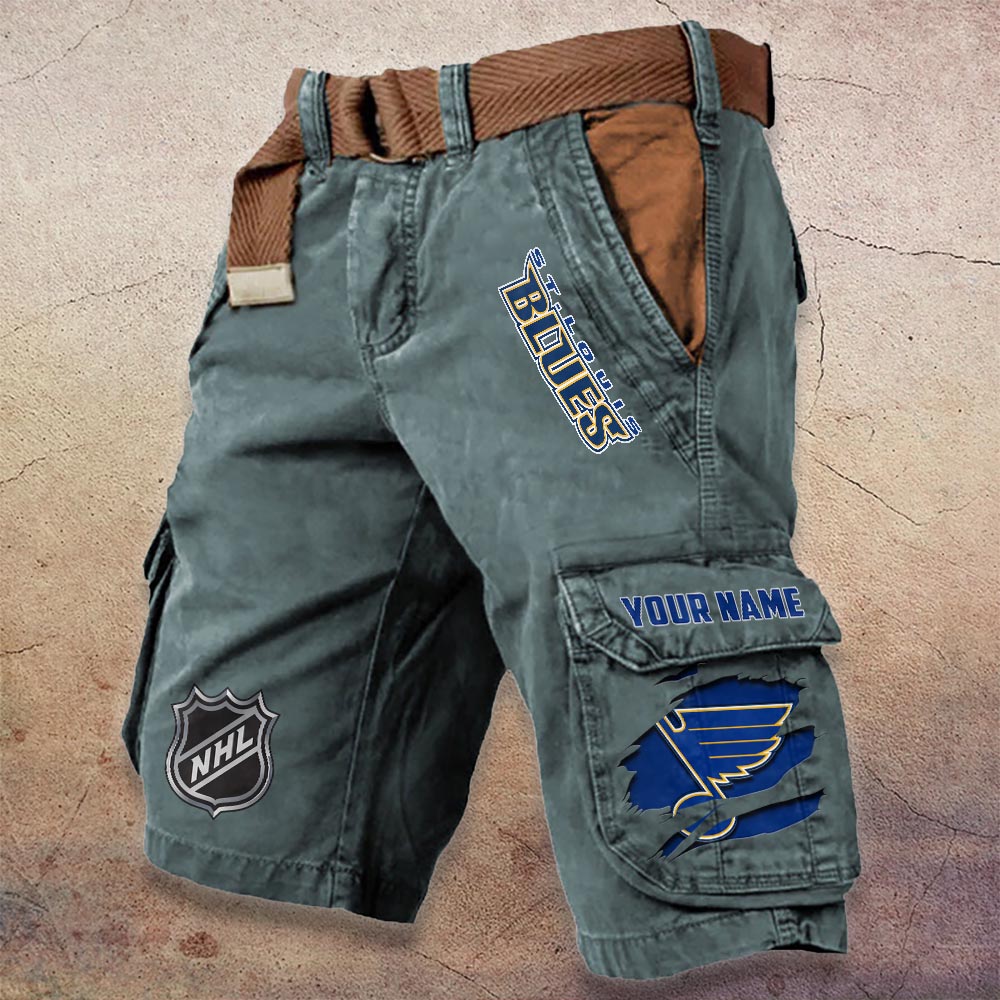 Sportswearmerch St. Louis Blues NHL Denim Short For Fan