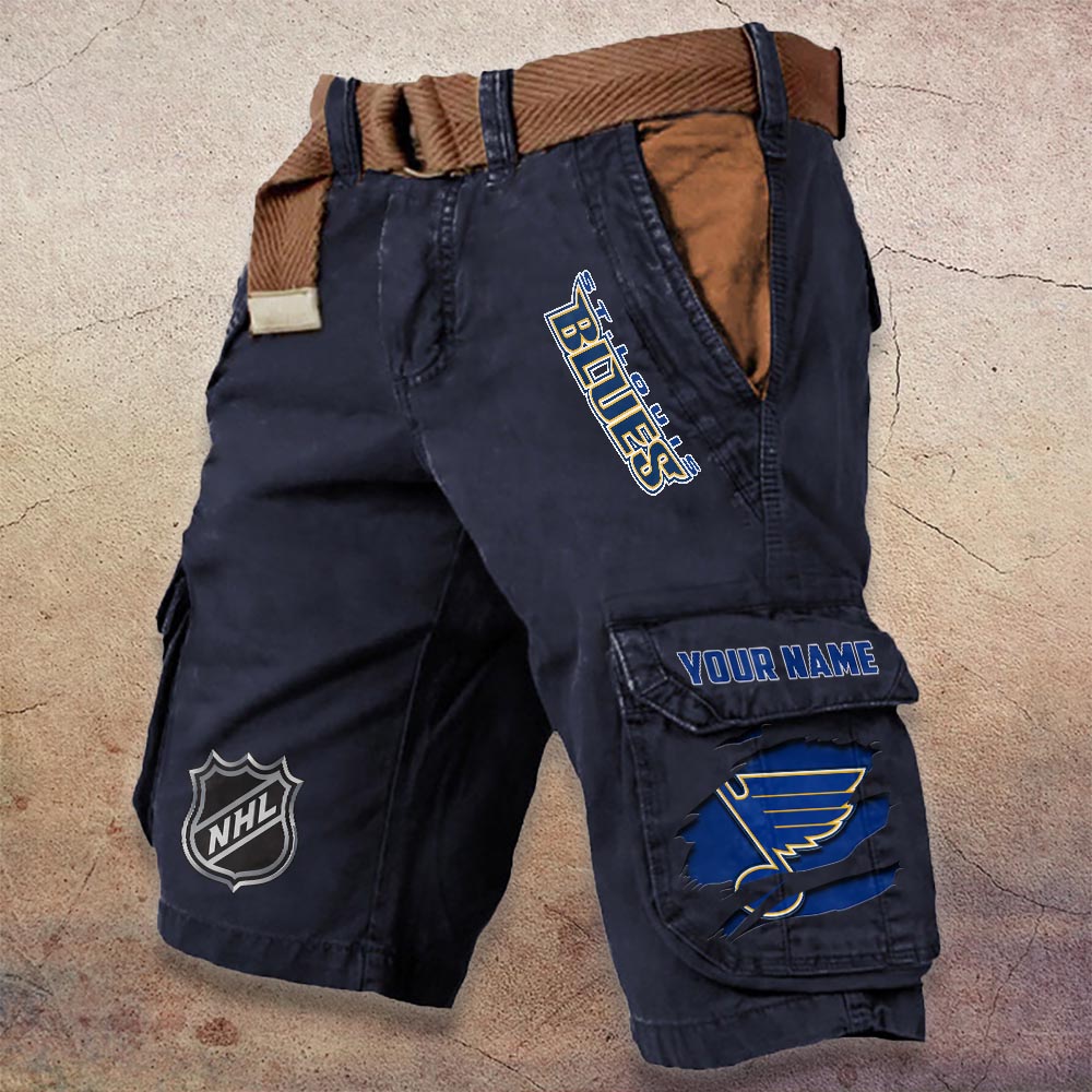 Sportswearmerch St. Louis Blues NHL Denim Short For Fan
