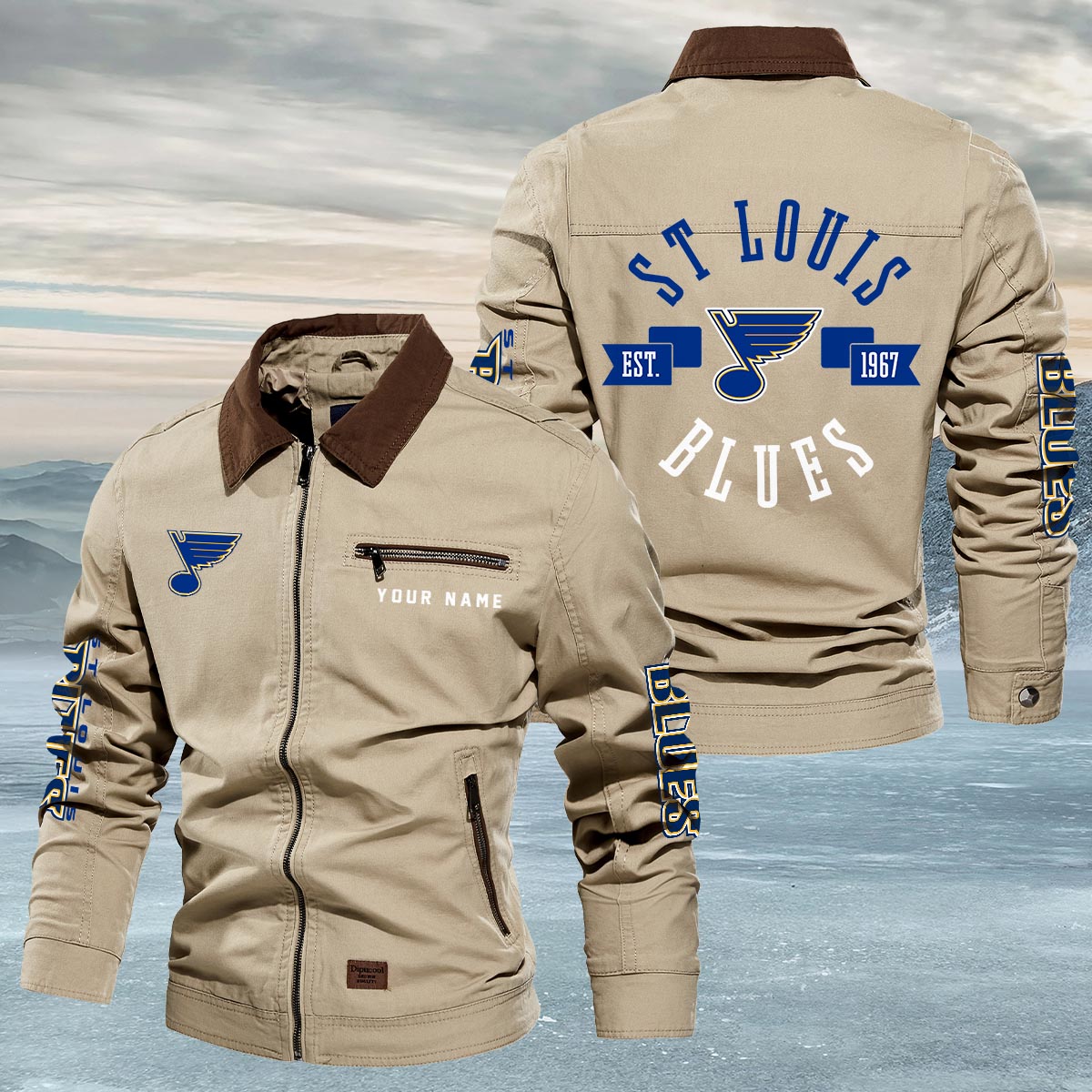 Sportswearmerch St. Louis Blues NHL Lapel Jacket For Fan