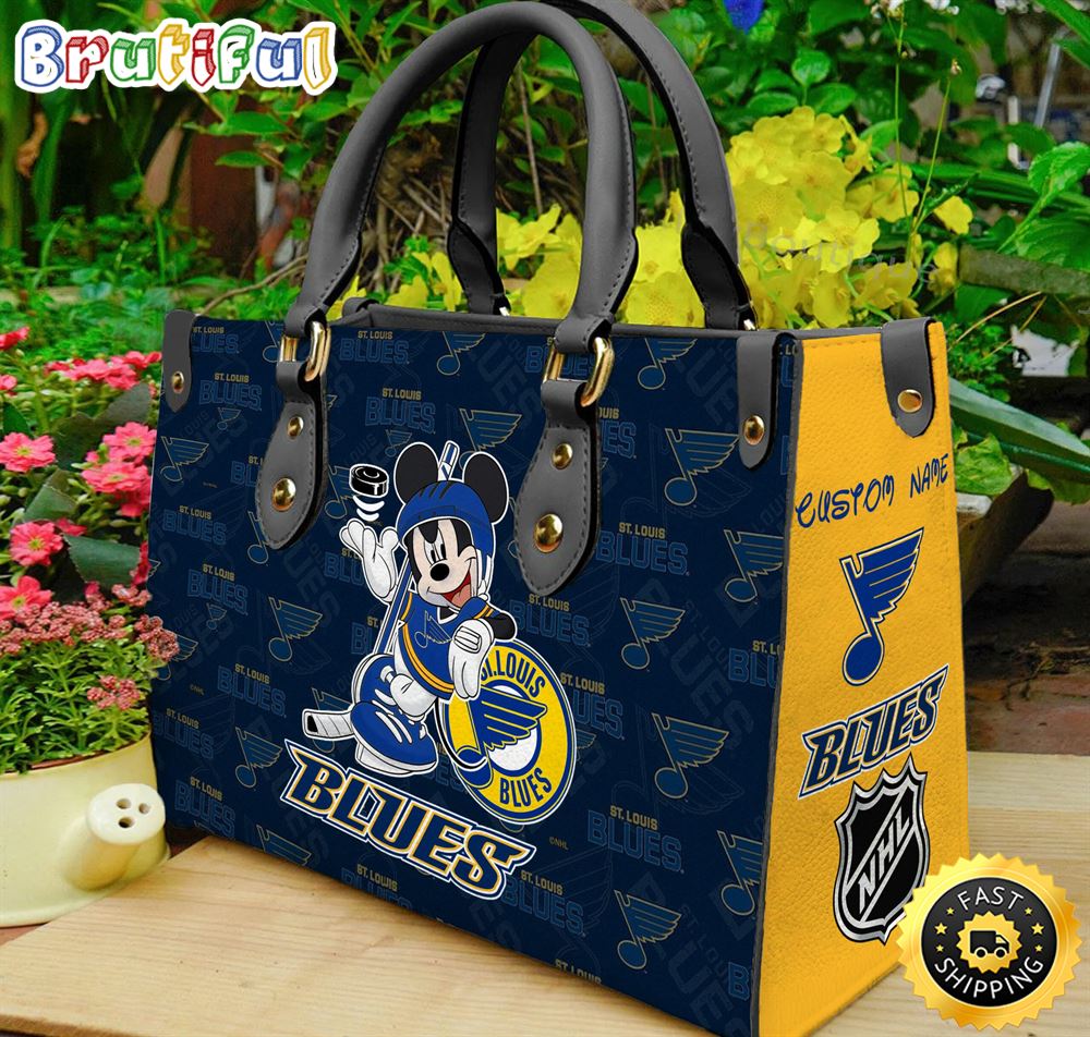 Sportswearmerch St. Louis Blues NHL x Mickey Leather Handbag For Fan