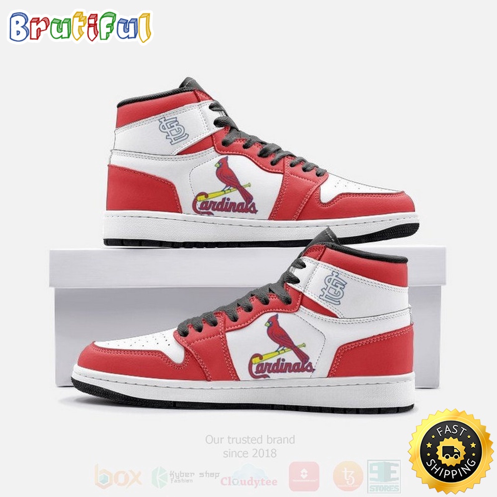 Sportswearmerch St. Louis Cardinals MLB AJ1 High Sneakers Shoes For Men And Women