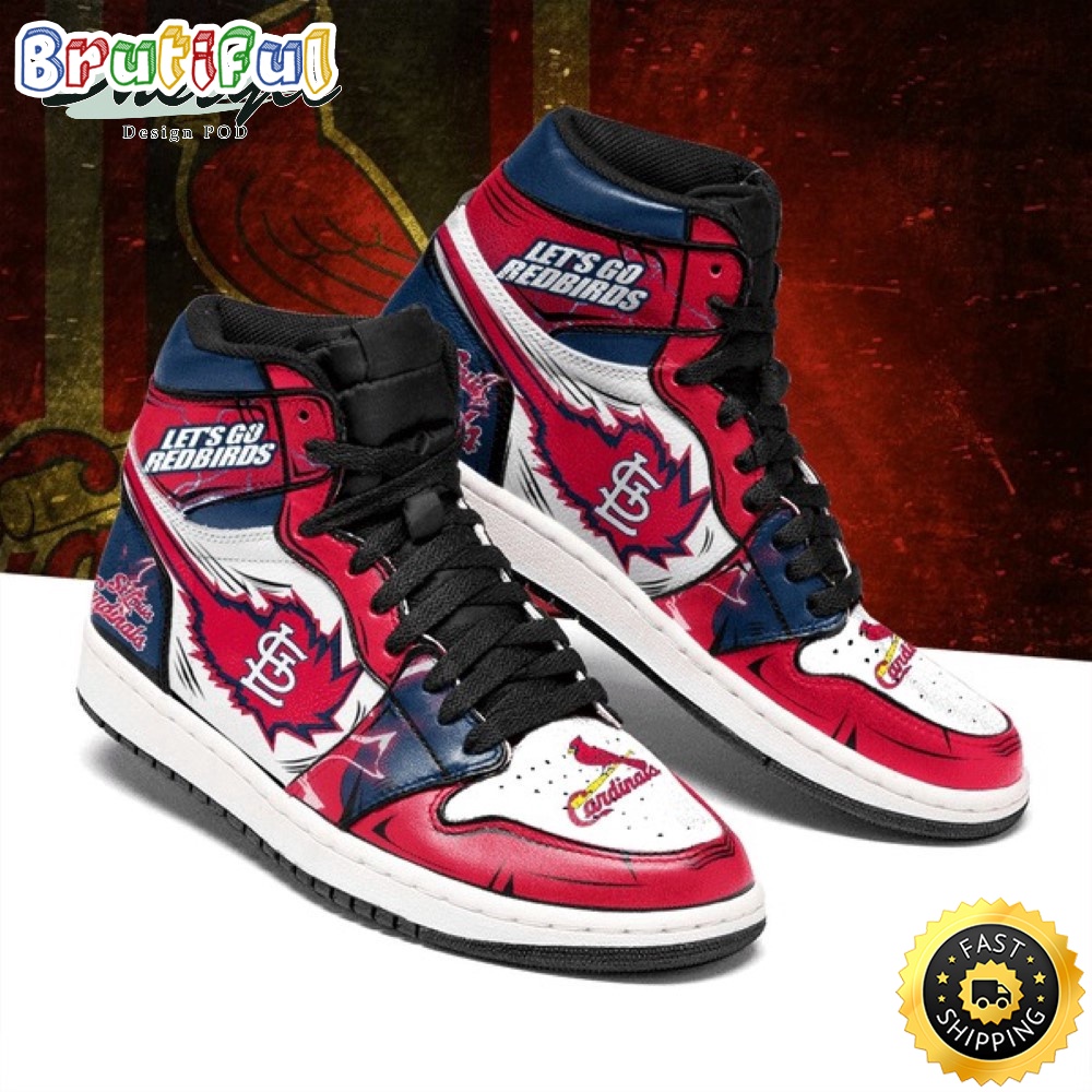 Sportswearmerch St. Louis Cardinals MLB AJ1 High Sneakers Shoes For Men And Women