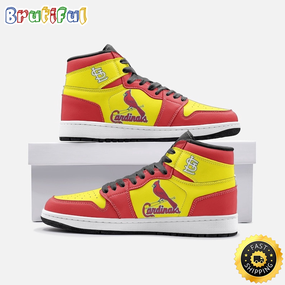Sportswearmerch St. Louis Cardinals MLB AJ1 High Sneakers Shoes For Men And Women