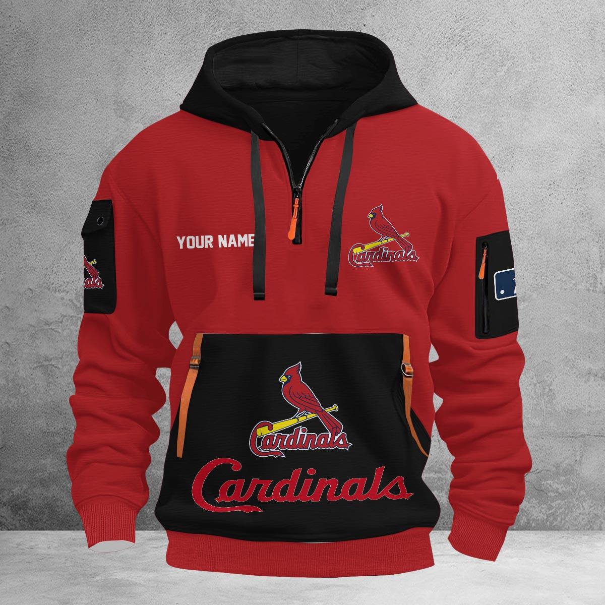 Sportswearmerch St. Louis Cardinals MLB Half Zip Hoodie Personalized For Fan