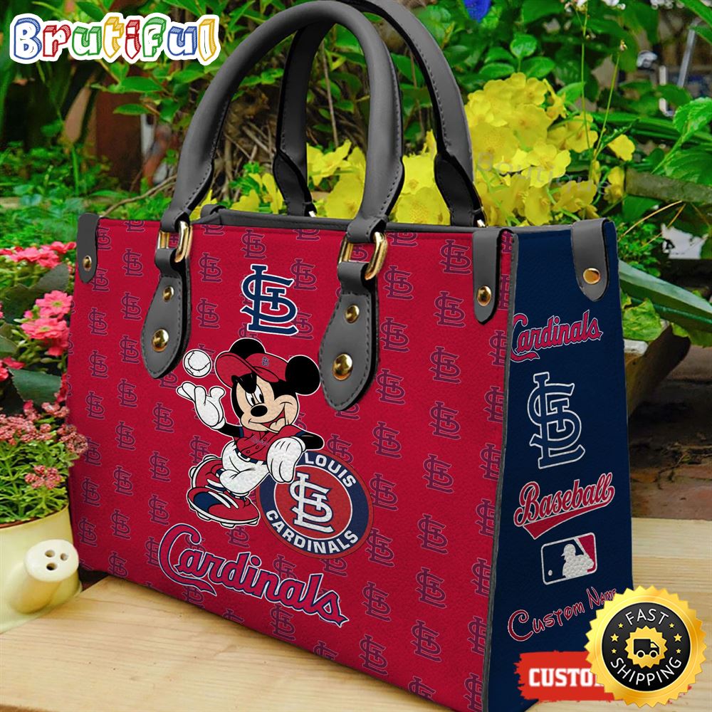 Sportswearmerch St. Louis Cardinals MLB x Mickey Leather Handbag For Fan