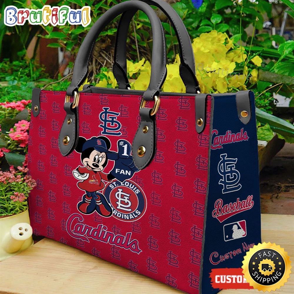 Sportswearmerch St. Louis Cardinals MLB x Minnie Leather Handbag For Fan