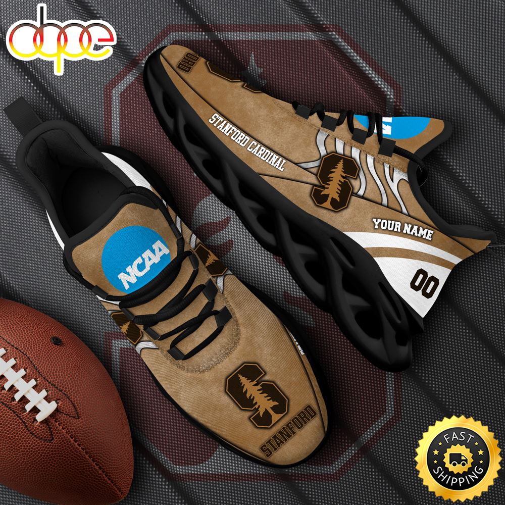 Sportswearmerch Stanford Cardinal NCAA Black Max Soul Shoes Sneakers For Men And Women