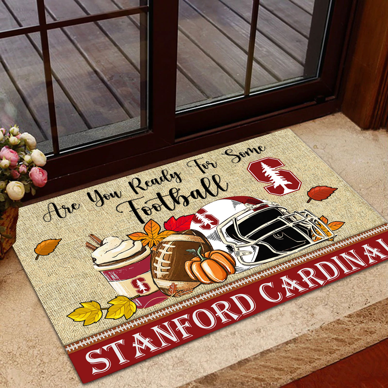 Sportswearmerch Stanford Cardinal NCAA Fall Football Custom Doormat For Fan