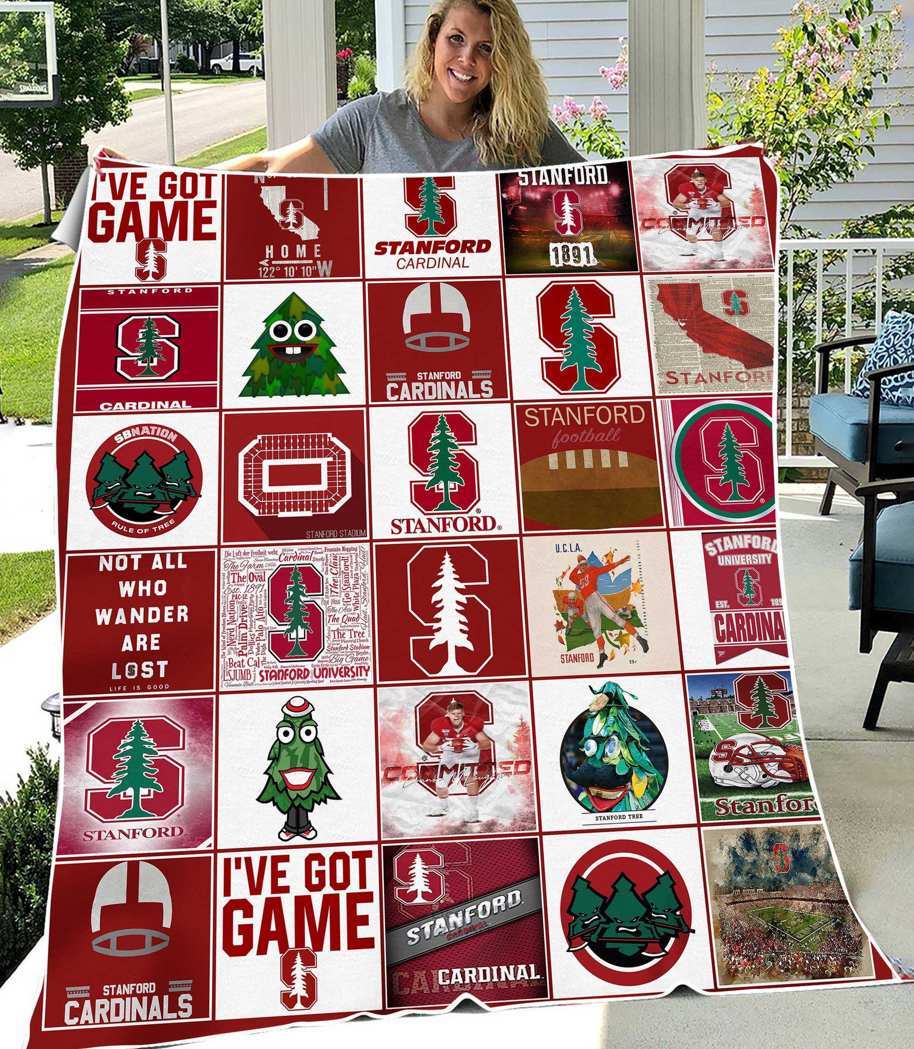 Sportswearmerch Stanford Cardinal NCAA Quilt Blanket For Fan