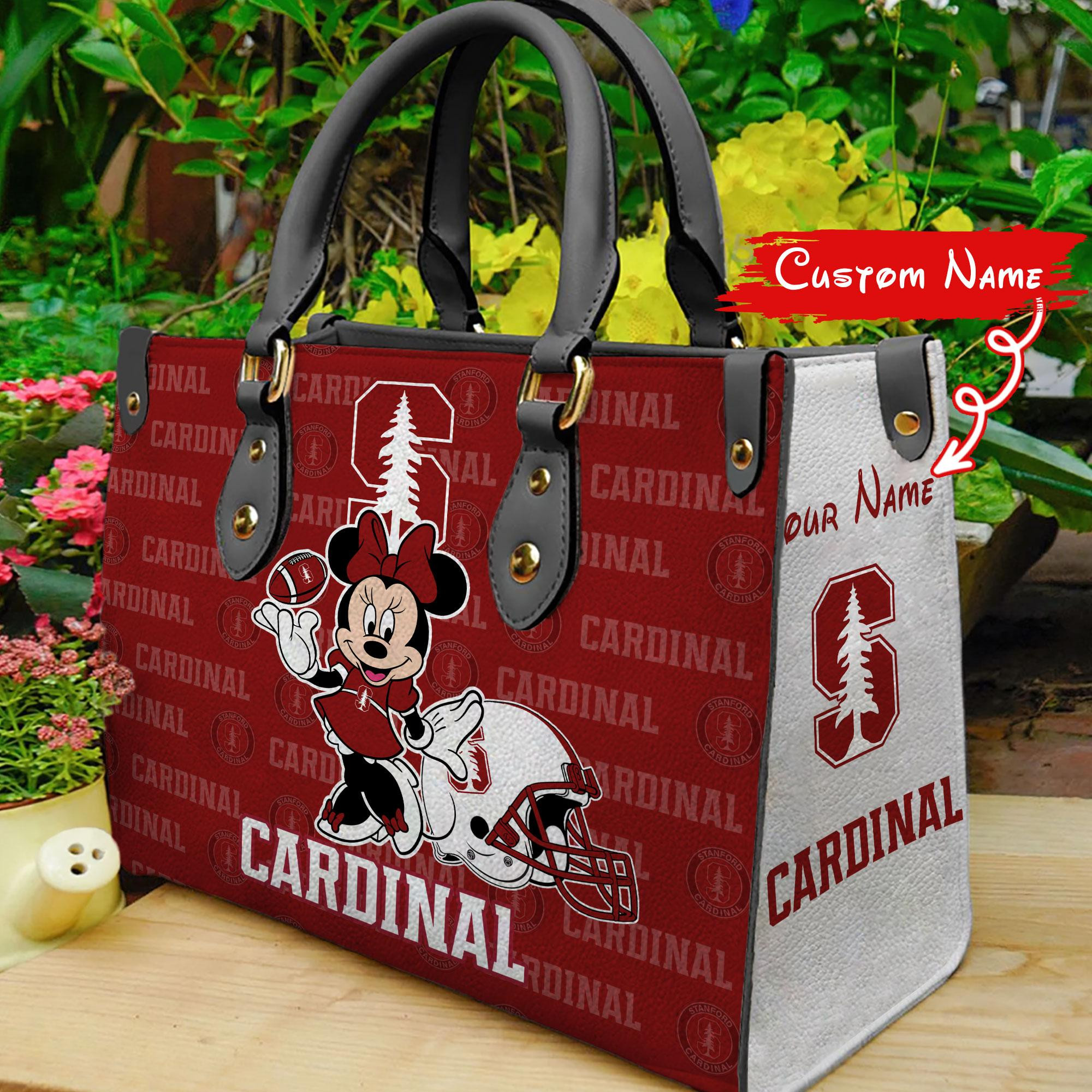 Sportswearmerch Stanford Cardinal NCAA x Minnie Women Leather Handbag For Fan