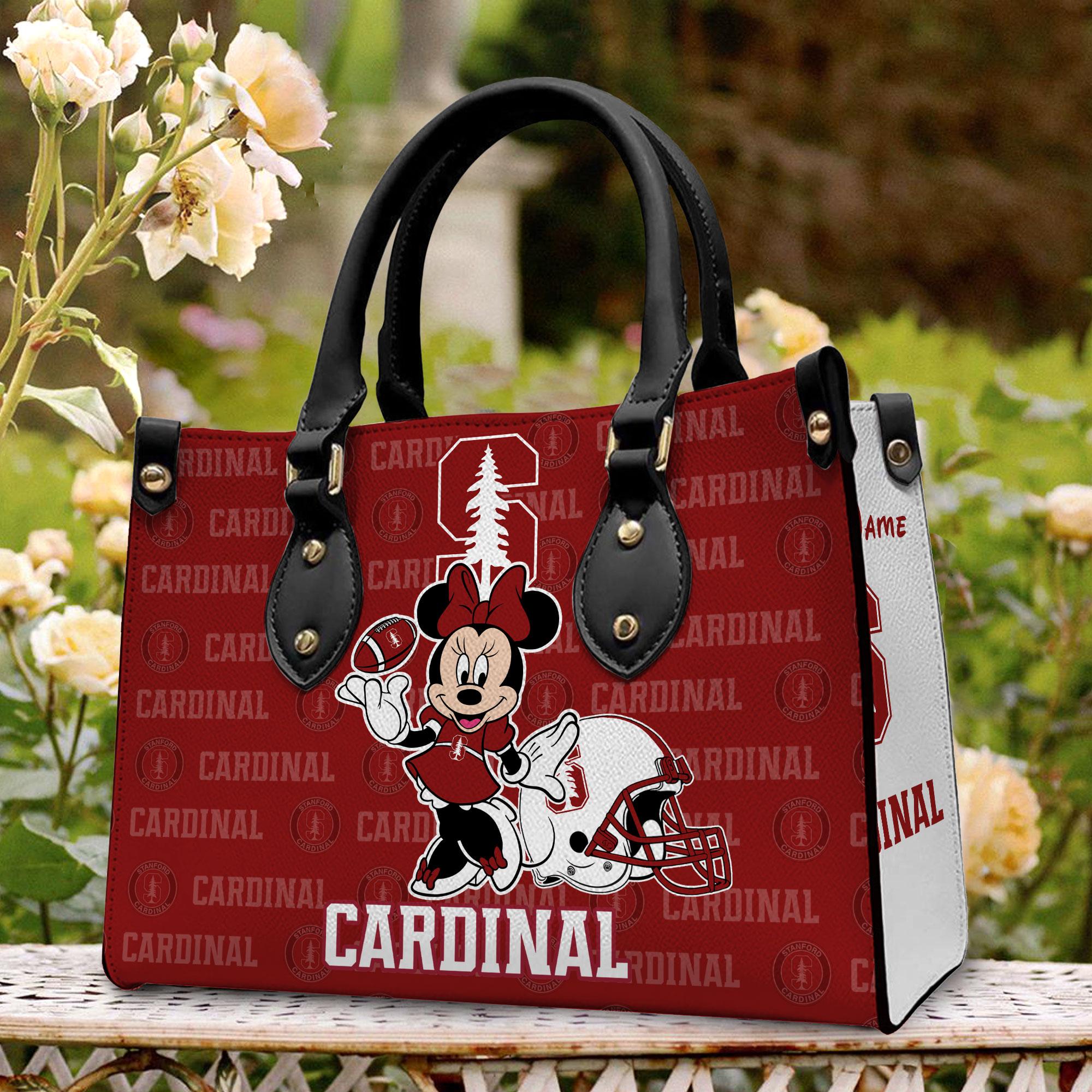 Sportswearmerch Stanford Cardinal NCAA x Minnie Women Leather Handbag For Fan