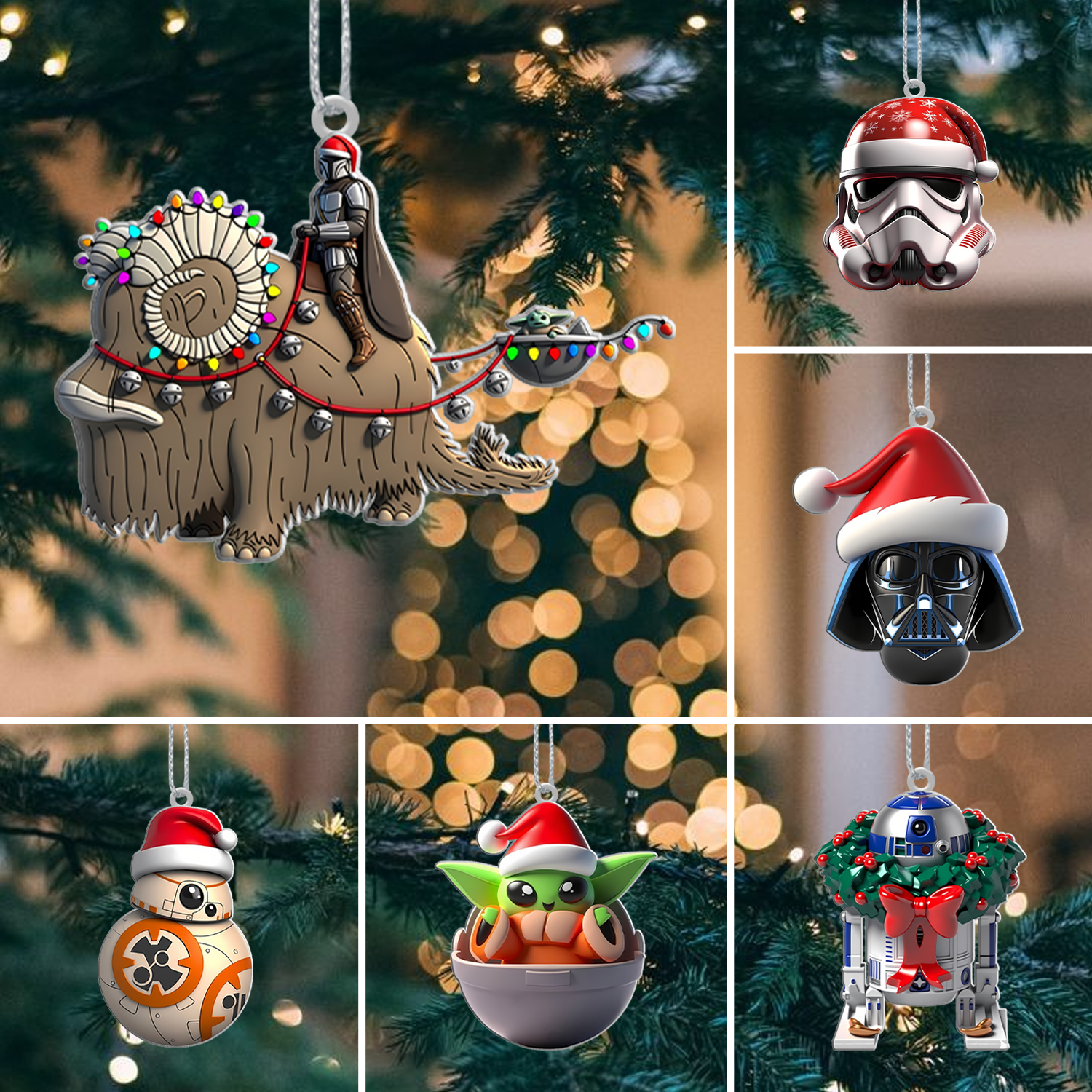 Sportswearmerch Star Wars x Christmas Acrylic Ornament Gift For Fan