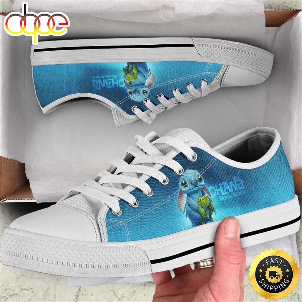 Sportswearmerch Stitch Disney Character Low Top Canvas Sneakers Shoes For Men And Women
