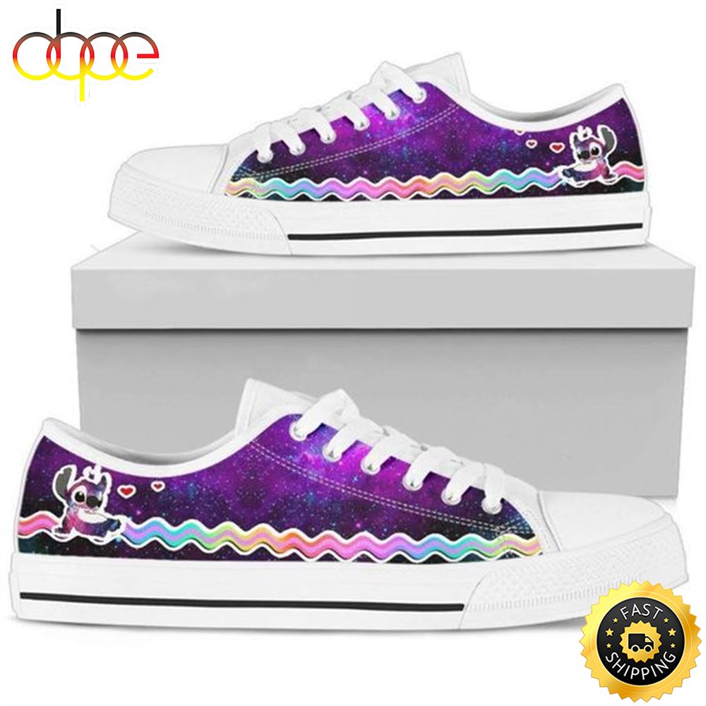 Sportswearmerch Stitch Love Low Top Canvas Sneakers Shoes For Men And Women