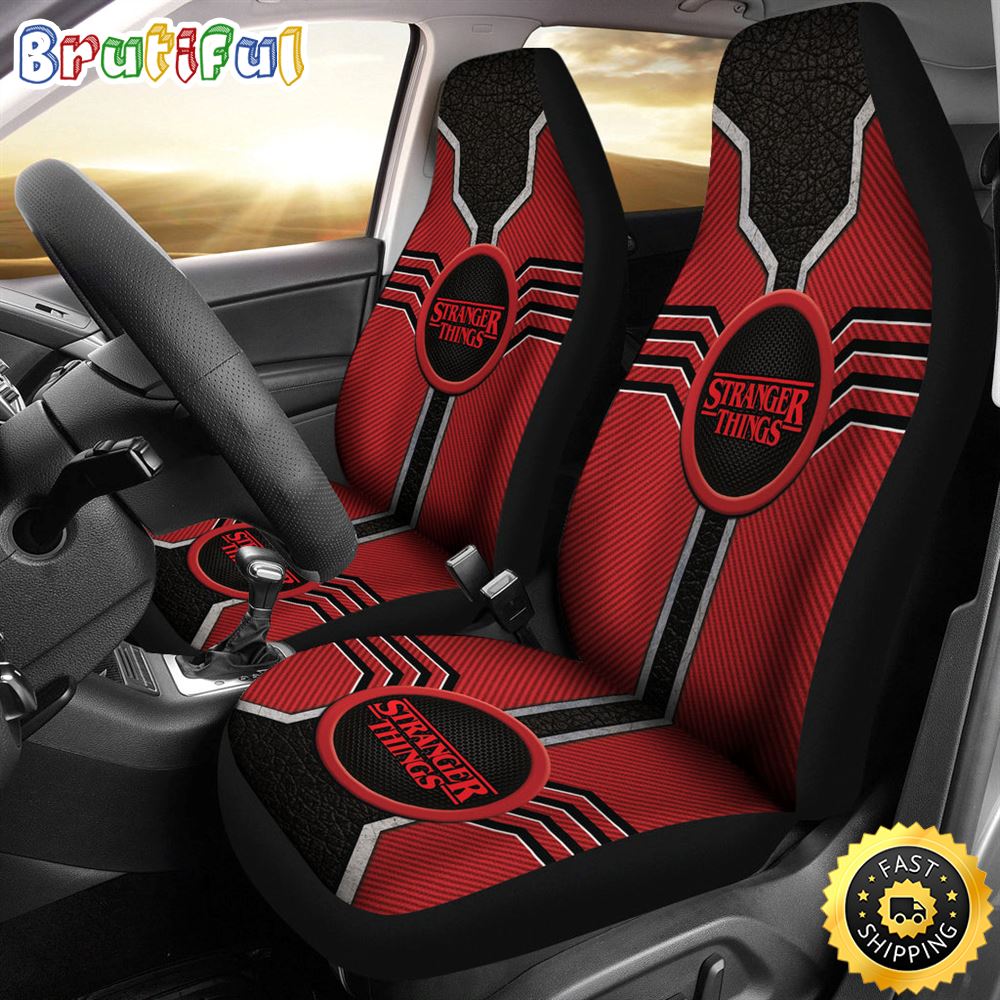 Sportswearmerch Stranger Things Movie Logo Car Seat Covers For Fan