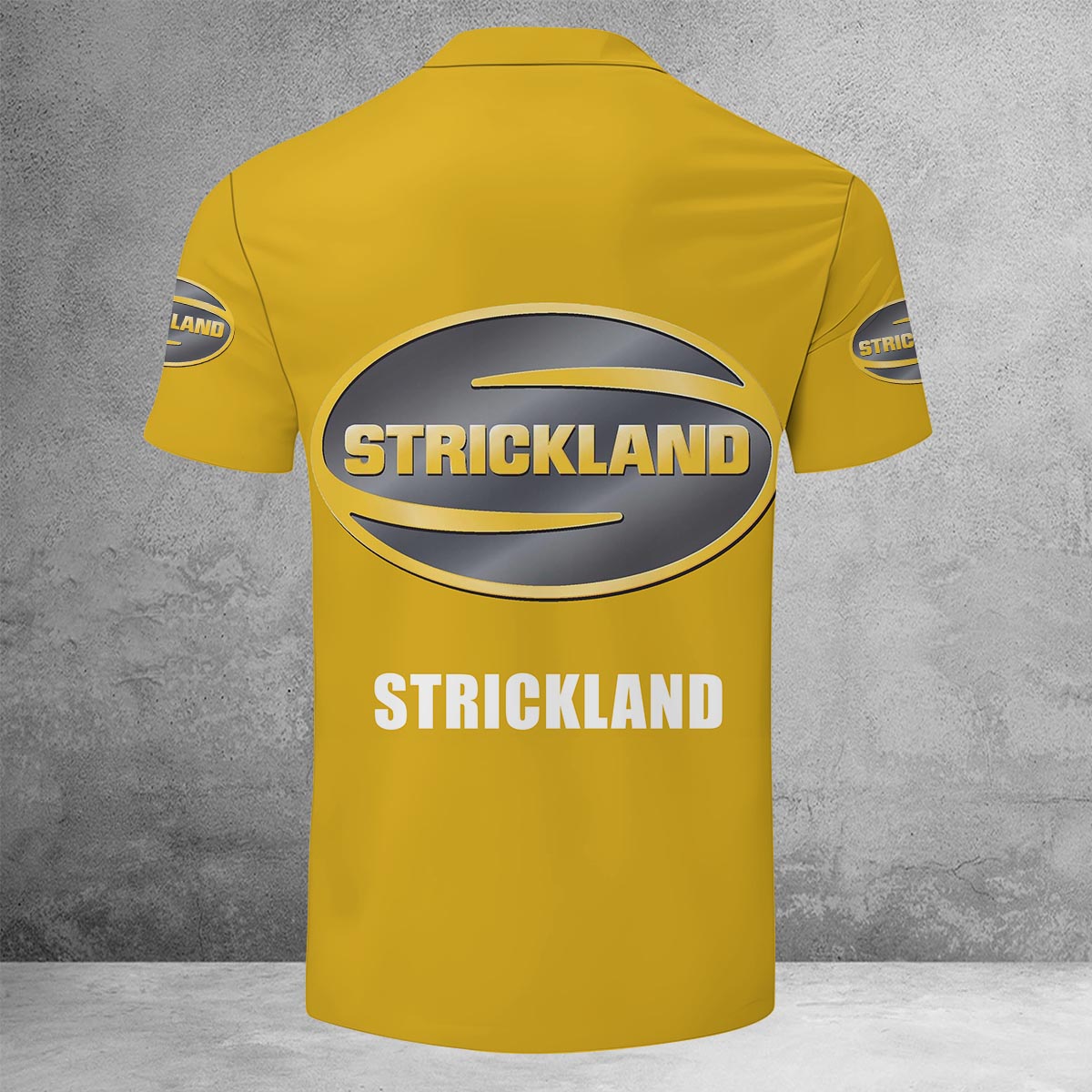 Sportswearmerch Strickland Tractor Lapel Zip Polo Shirt For Fan