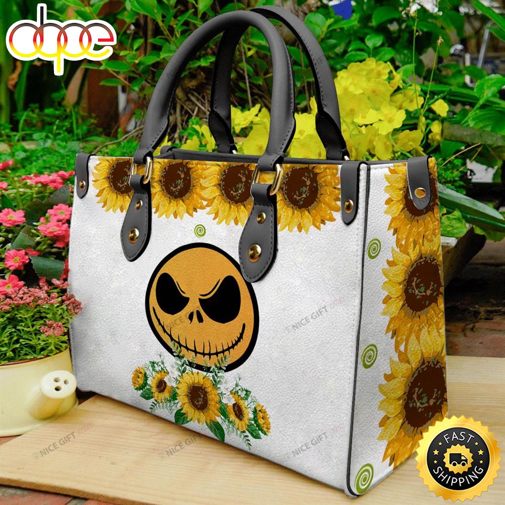 Sportswearmerch Sunflower Jack Skellington Movie Women Leather Bag For Fan