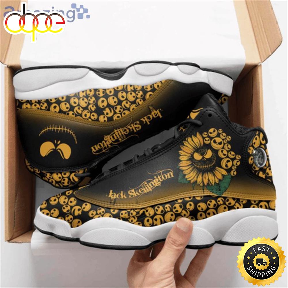 Sportswearmerch Sunflowers Jack Skellington Movie Sunflower AJ13 Sneakers Shoes For Men And Women
