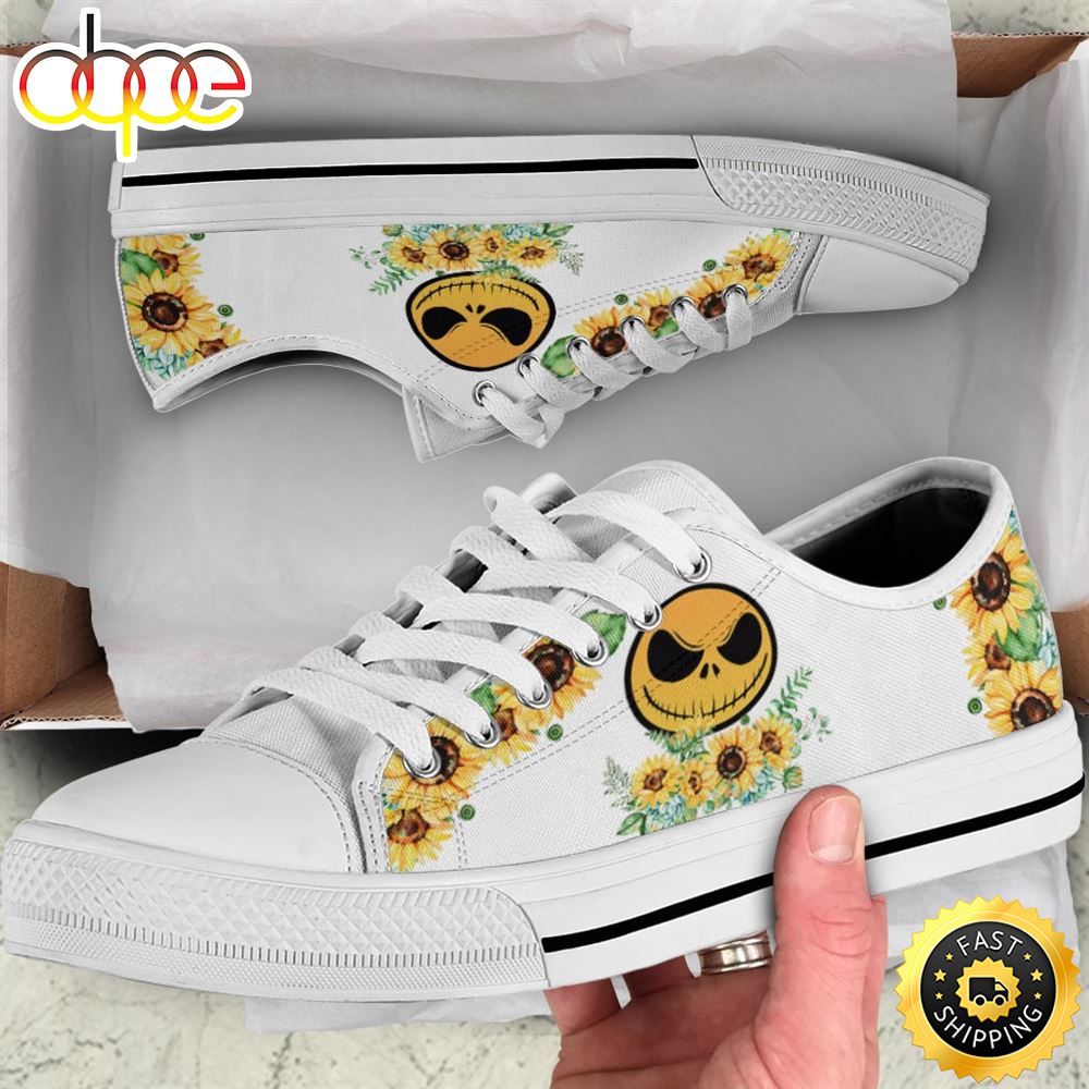 Sportswearmerch Sunflowers JS Women Low Top Canvas Sneakers Shoes For Men And Women