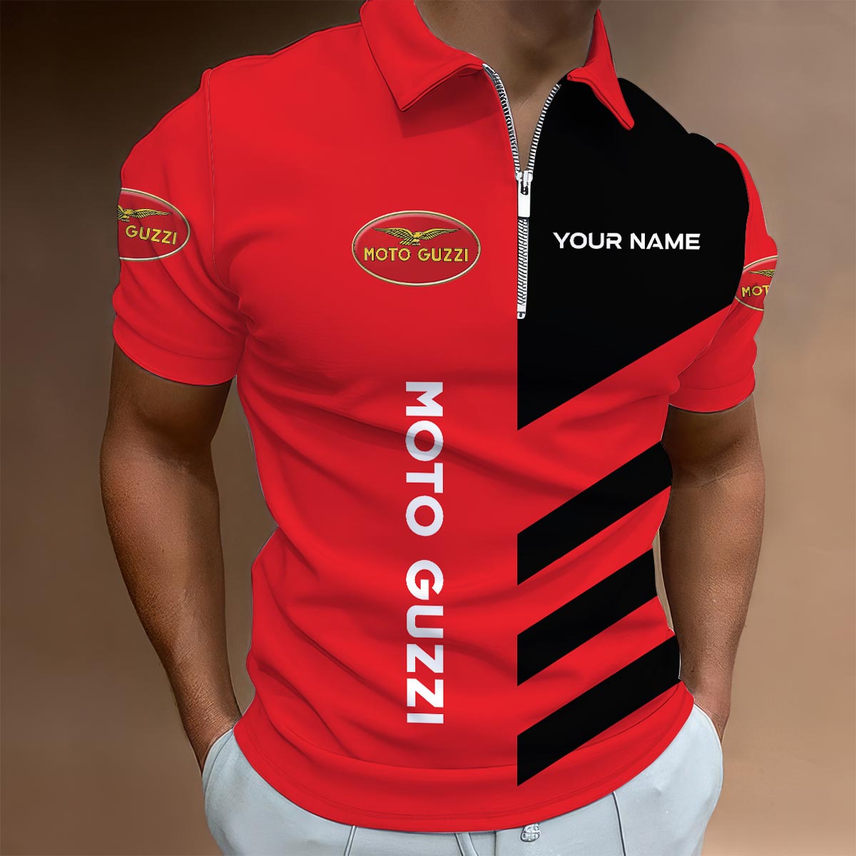 Sportswearmerch SVT Cobra Car Lapel Zip Polo Shirt For Fan