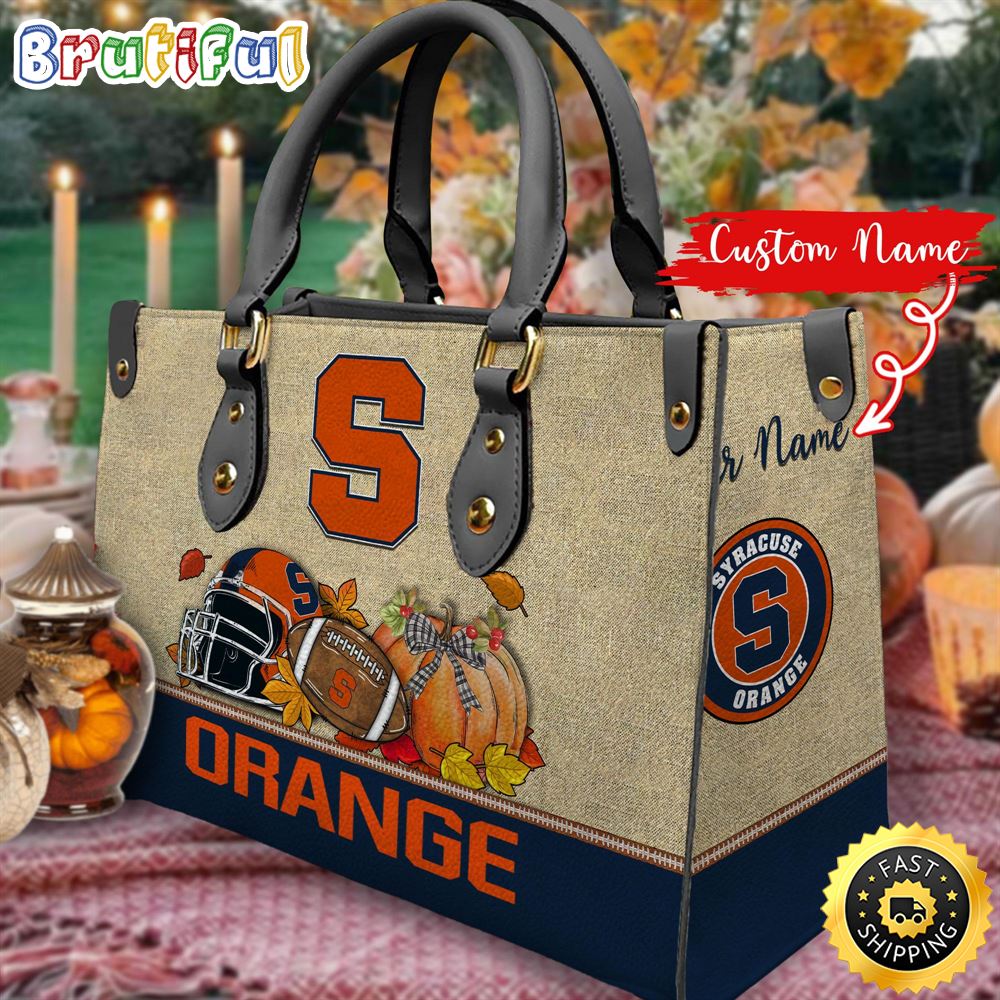 Sportswearmerch Syracuse Orange NCAA Autumn Leather Handbag For Fan