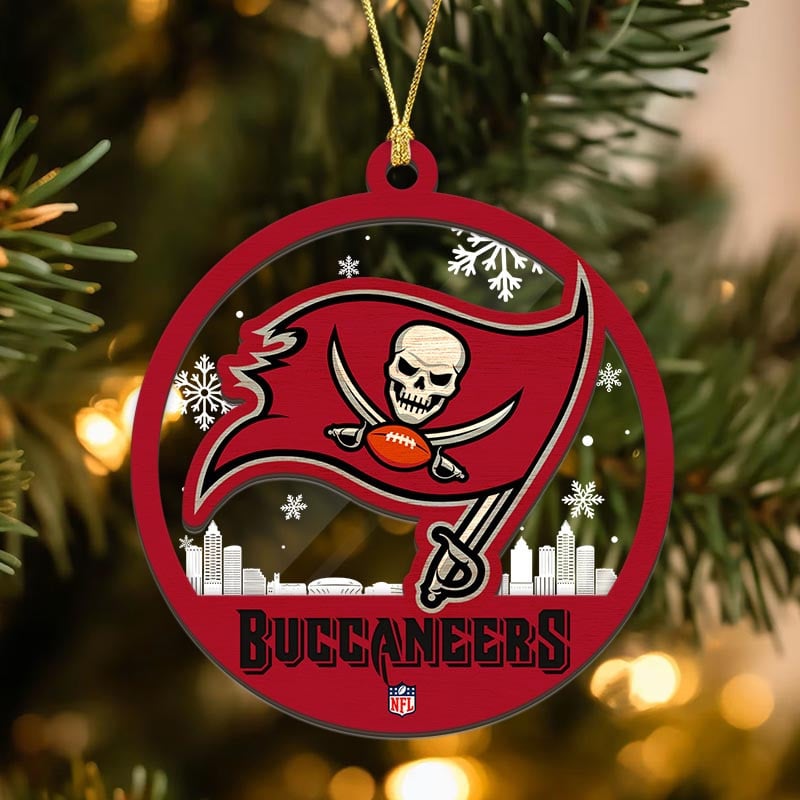 Sportswearmerch Tampa Bay Buccaneers NFL Acrylic Mix Wooden Ornament Gift For Fans