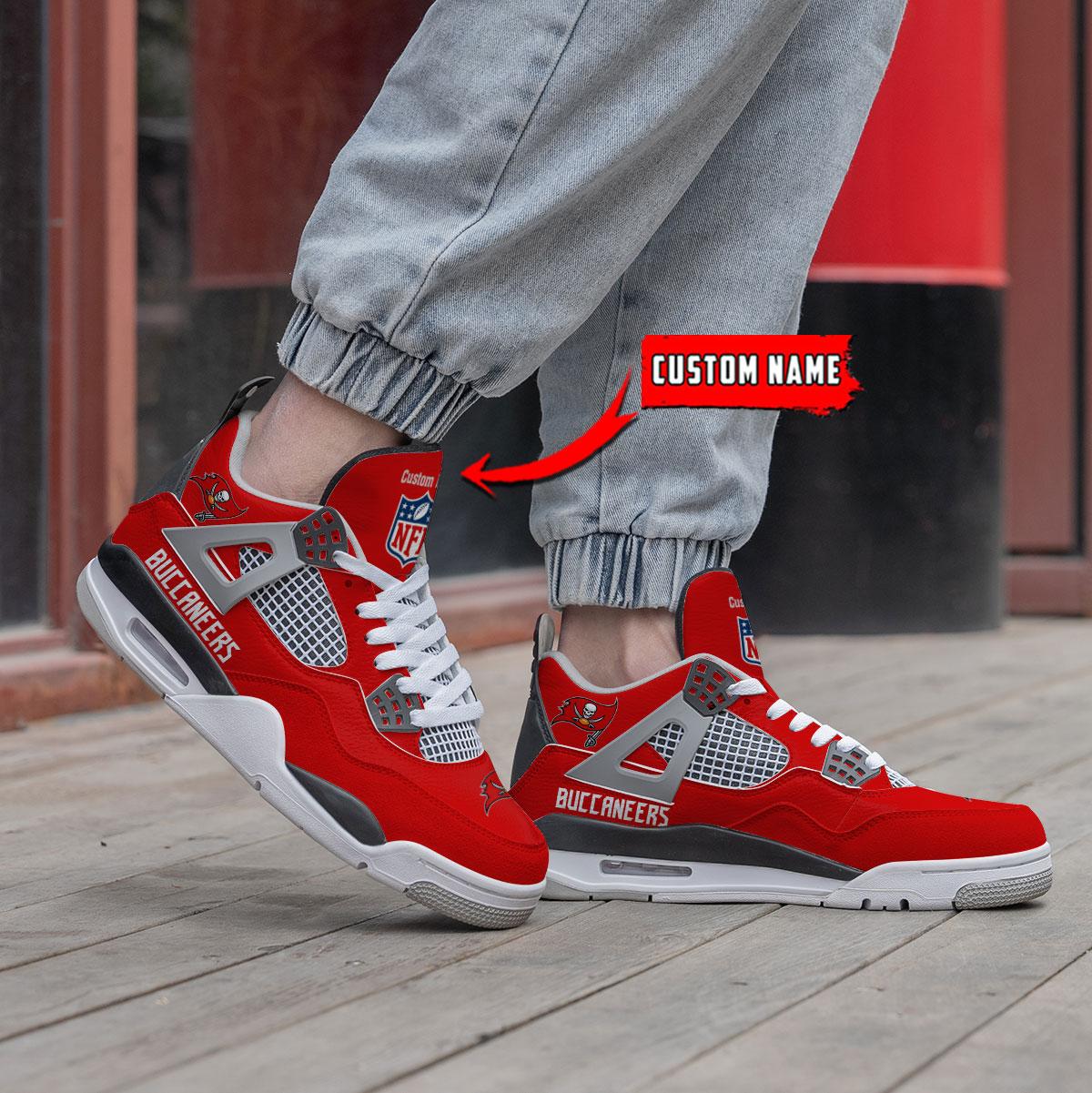 Sportswearmerch Tampa Bay Buccaneers NFL Air Jordan 4 Sneaker AJ4 Sneakers Shoes For Men And Women