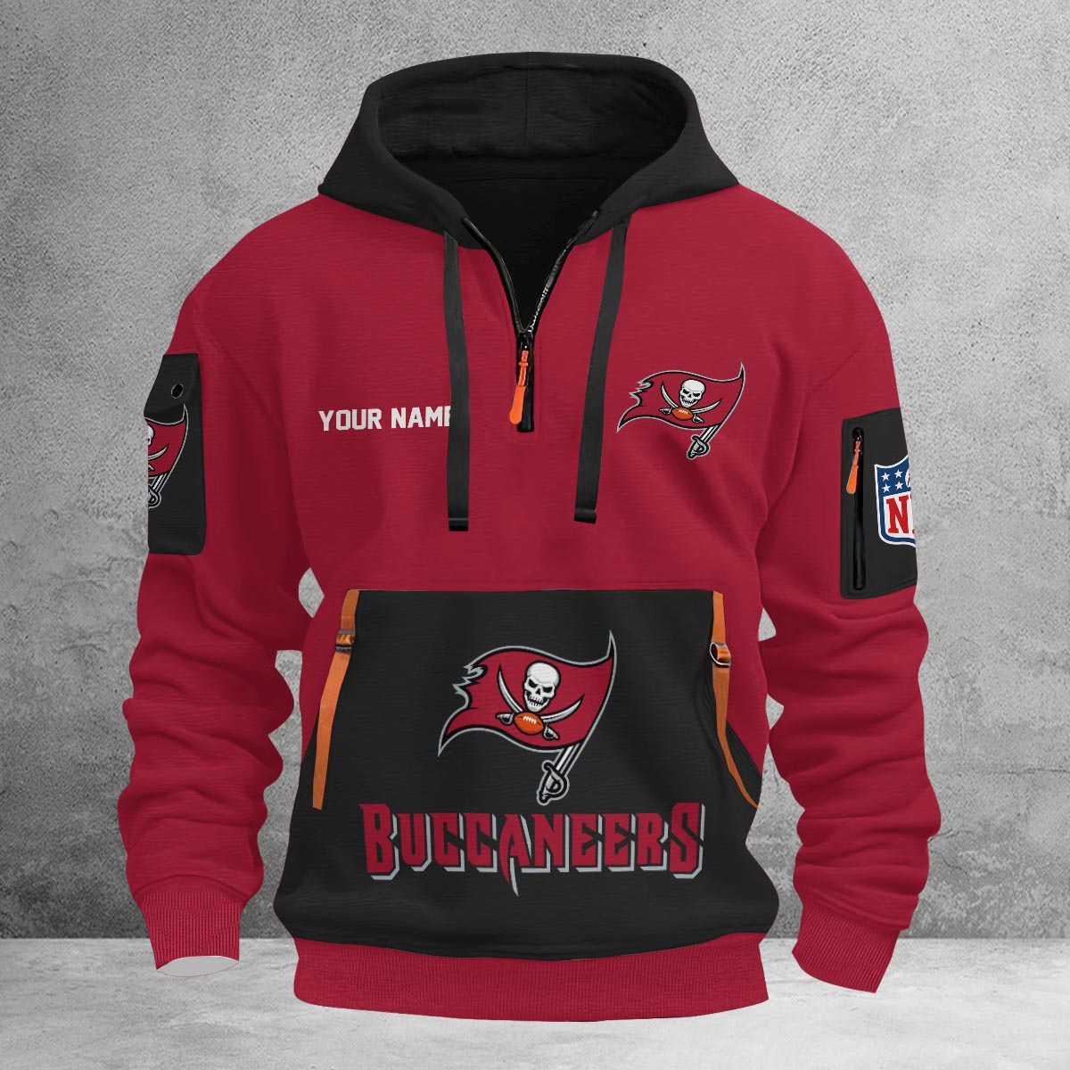 Sportswearmerch Tampa Bay Buccaneers NFL Half Zip Hoodie For Fan