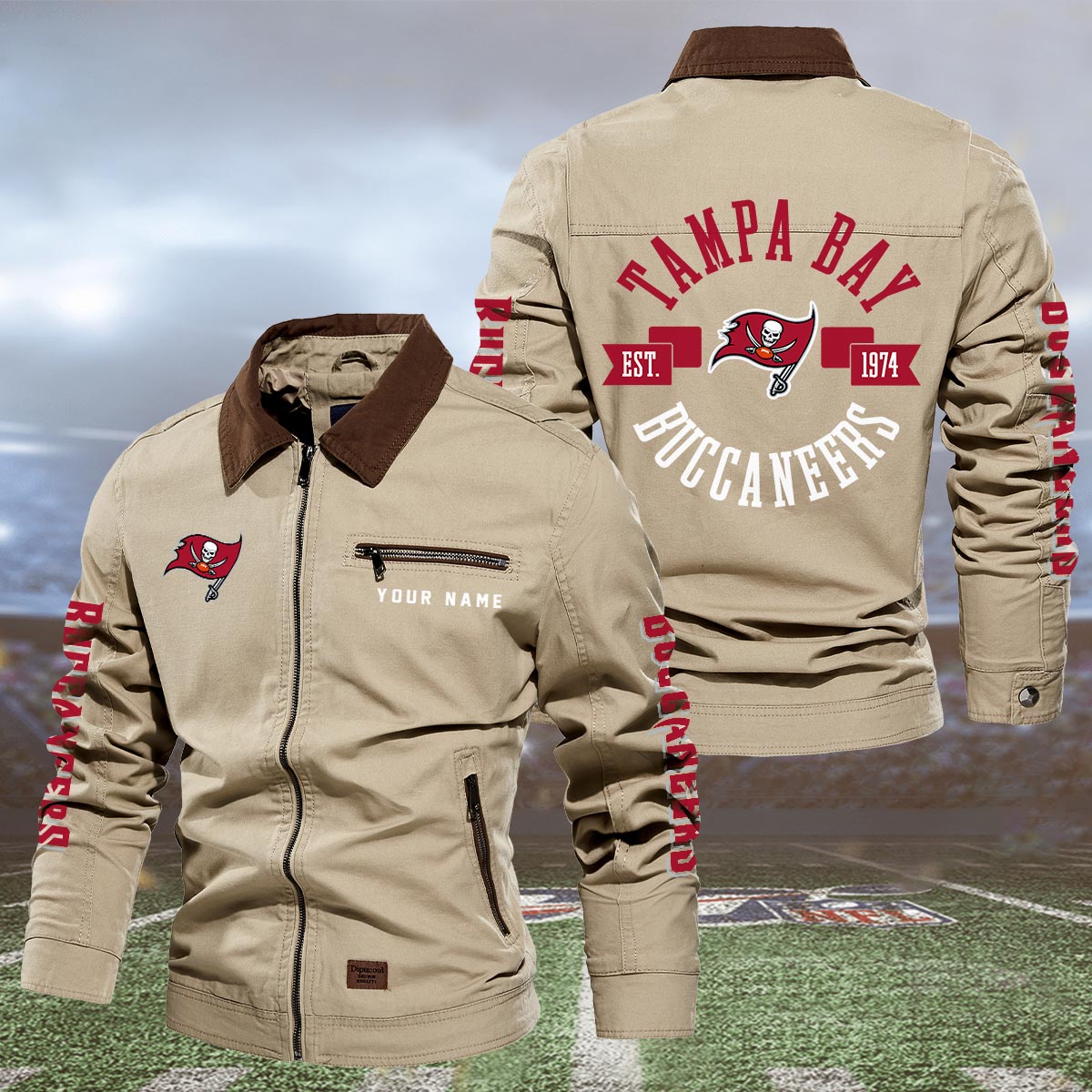 Sportswearmerch Tampa Bay Buccaneers NFL Lapel Jacket For Fan