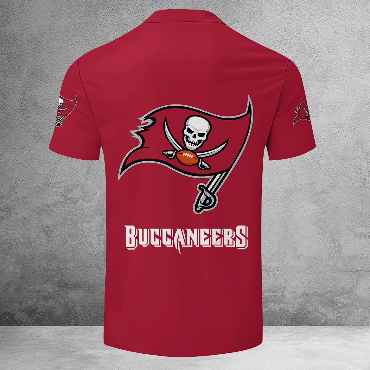 Sportswearmerch Tampa Bay Buccaneers NFL Lapel Zip Polo Shirt For Fan