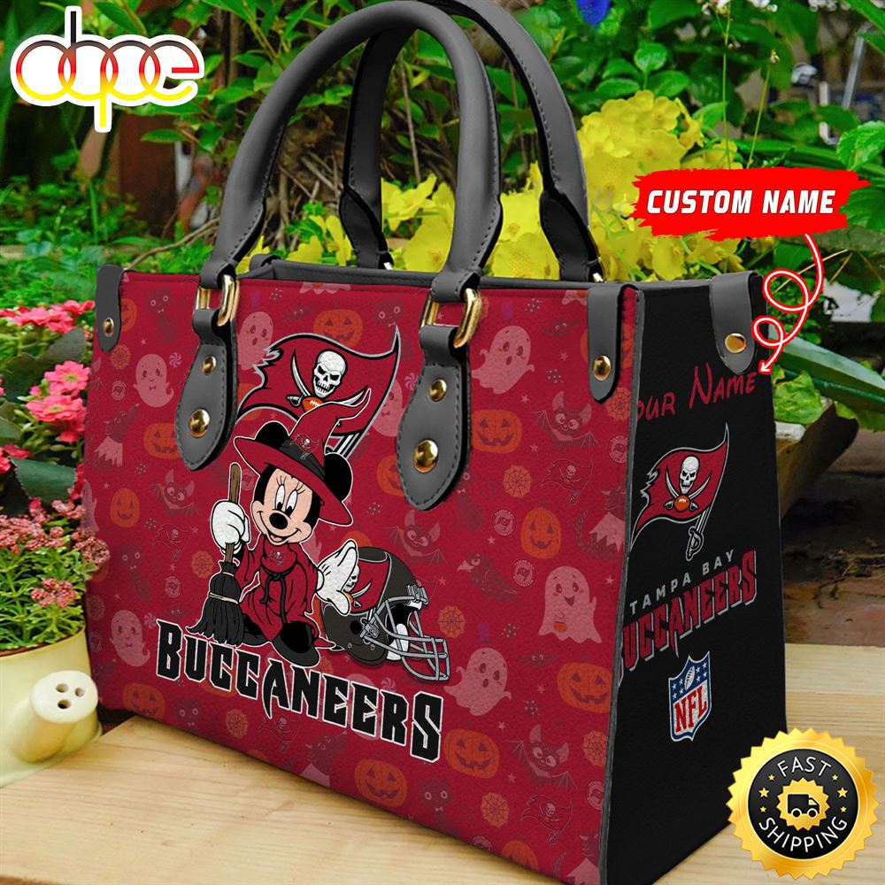 Sportswearmerch Tampa Bay Buccaneers NFL Minnie Women Leather Hand Bag For Fan