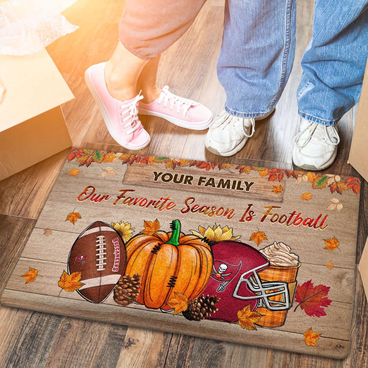Sportswearmerch Tampa Bay Buccaneers NFL Our Favorite Season is Football Doormat For Fan