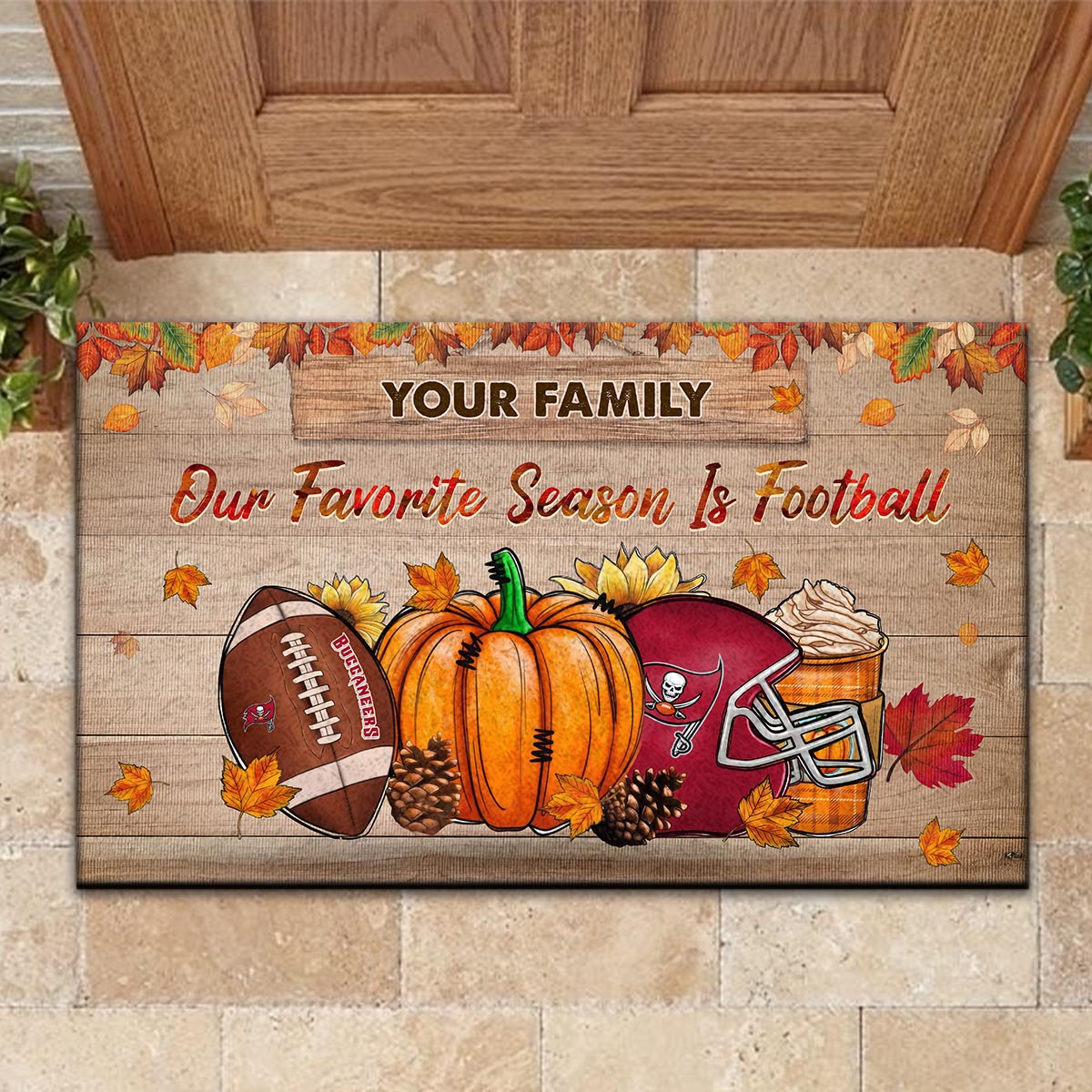 Sportswearmerch Tampa Bay Buccaneers NFL Our Favorite Season is Football Doormat For Fan