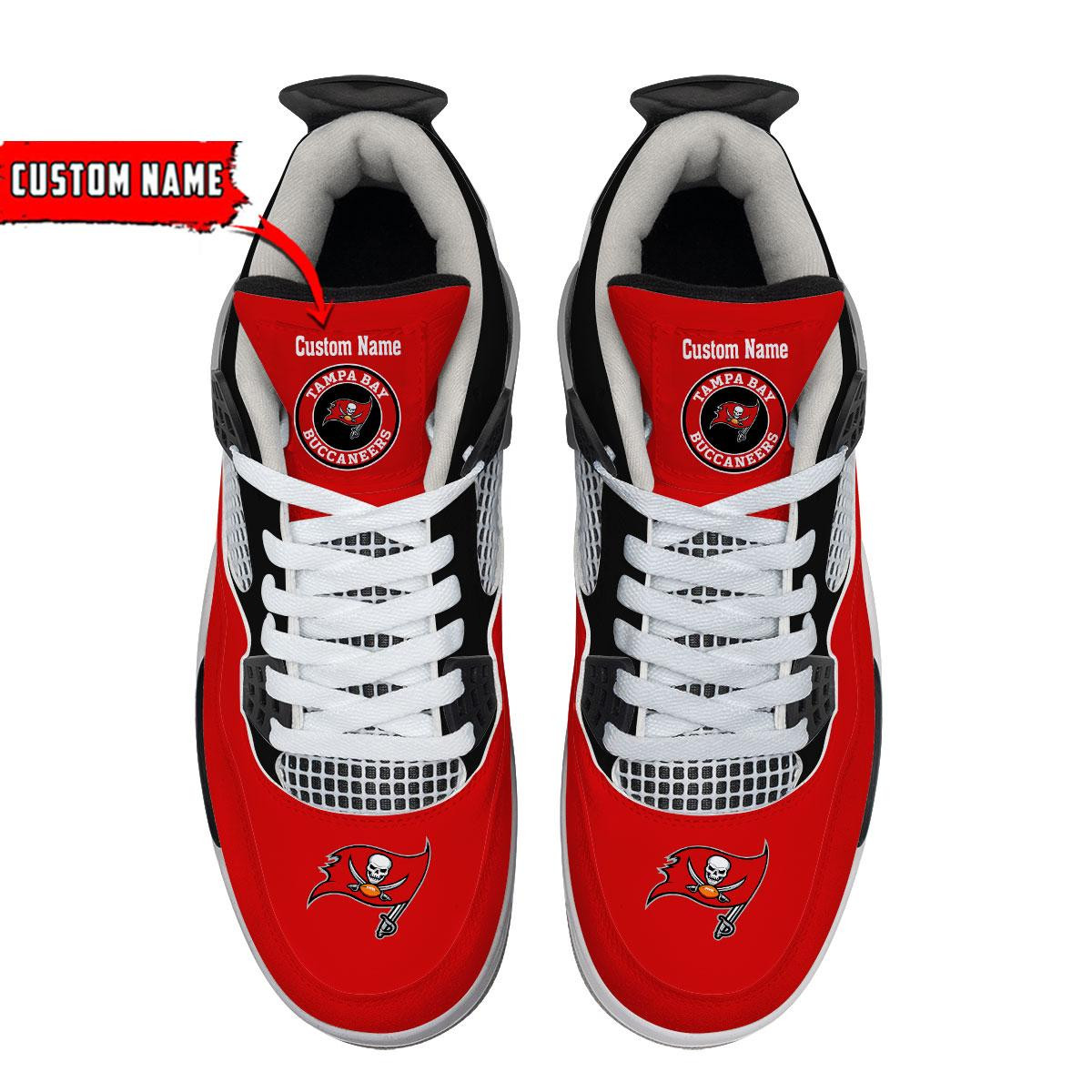 Sportswearmerch Tampa Bay Buccaneers NFL Personalized Air Jordan 4 SnAJ4 Sneakers Shoes For Men And Women