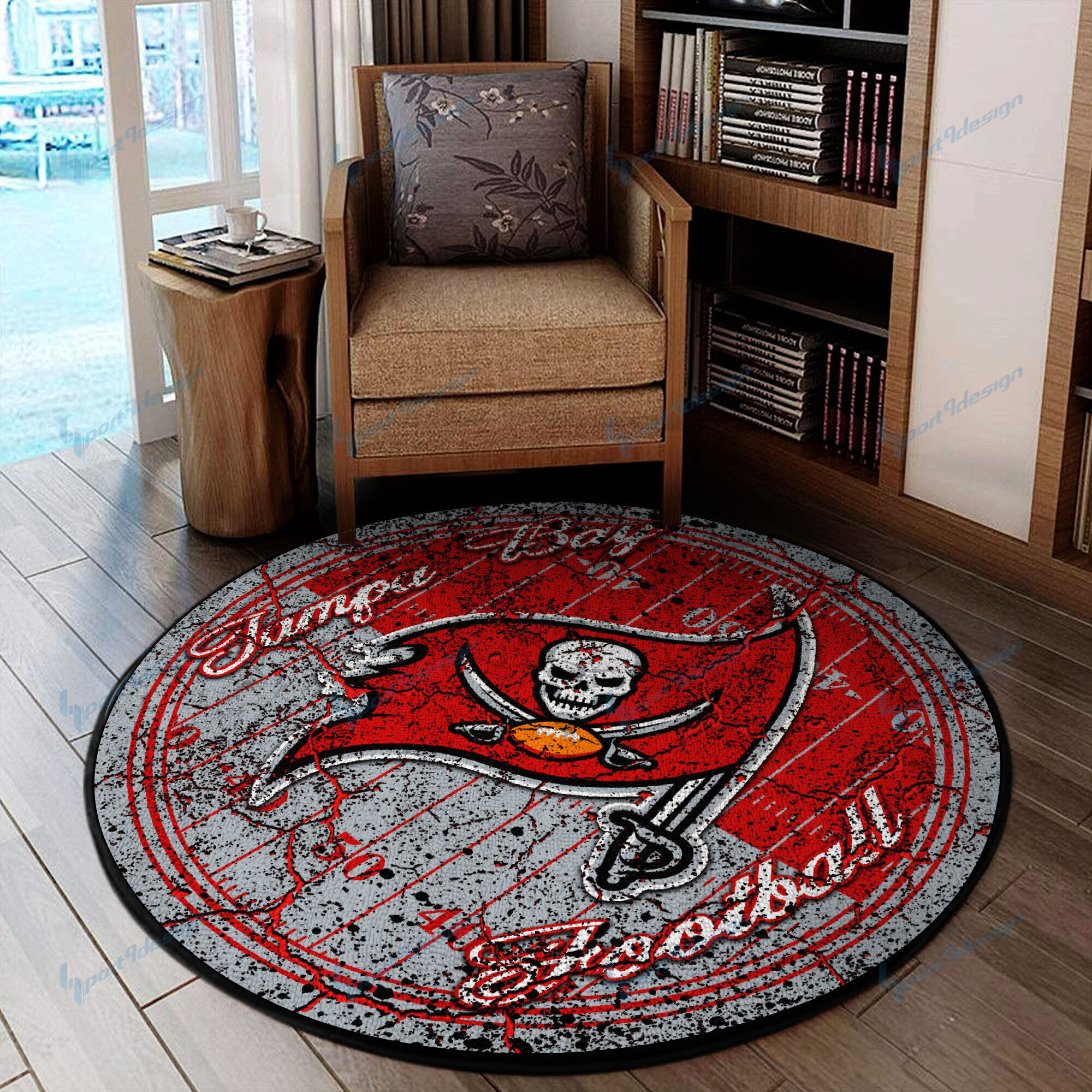 Sportswearmerch Tampa Bay Buccaneers NFL Round Rug For Fan