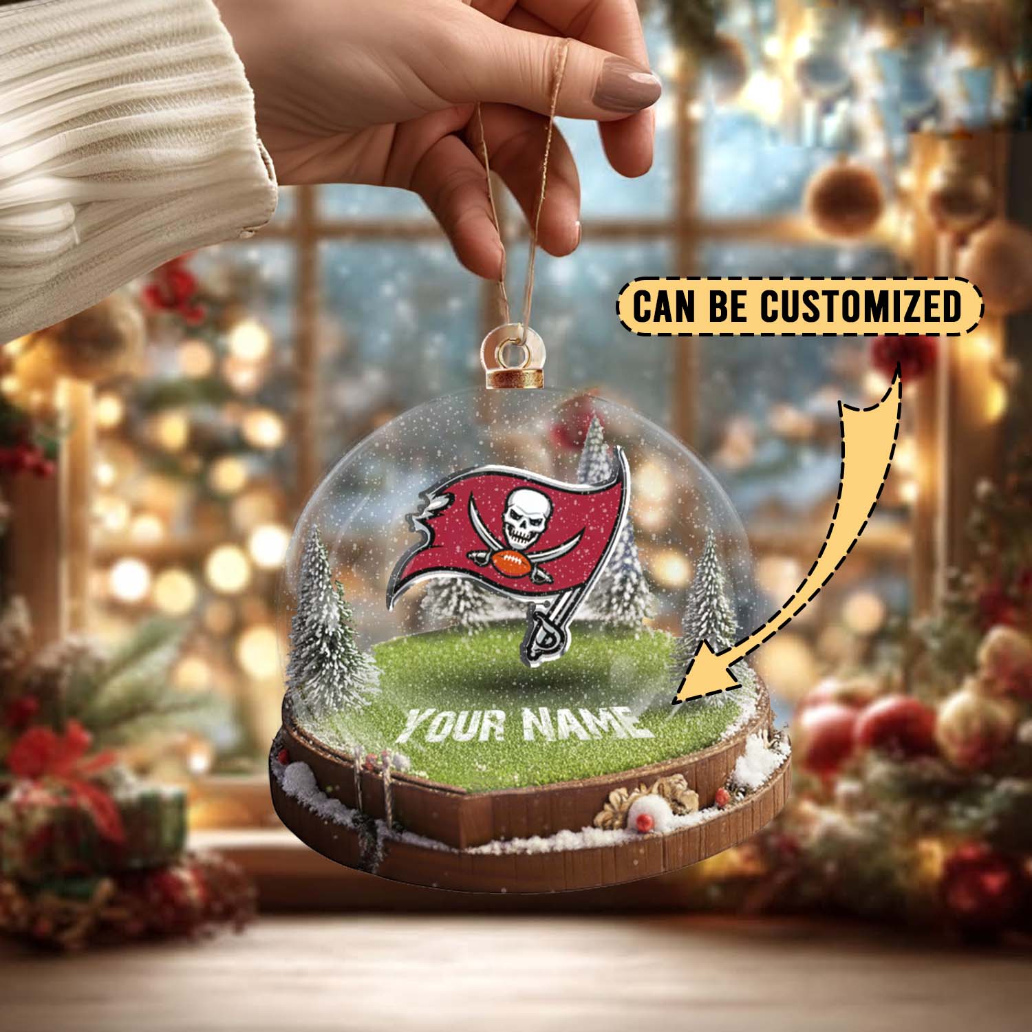 Sportswearmerch Tampa Bay Buccaneers NFL x Christmas Acrylic Ornament Gift For Fans