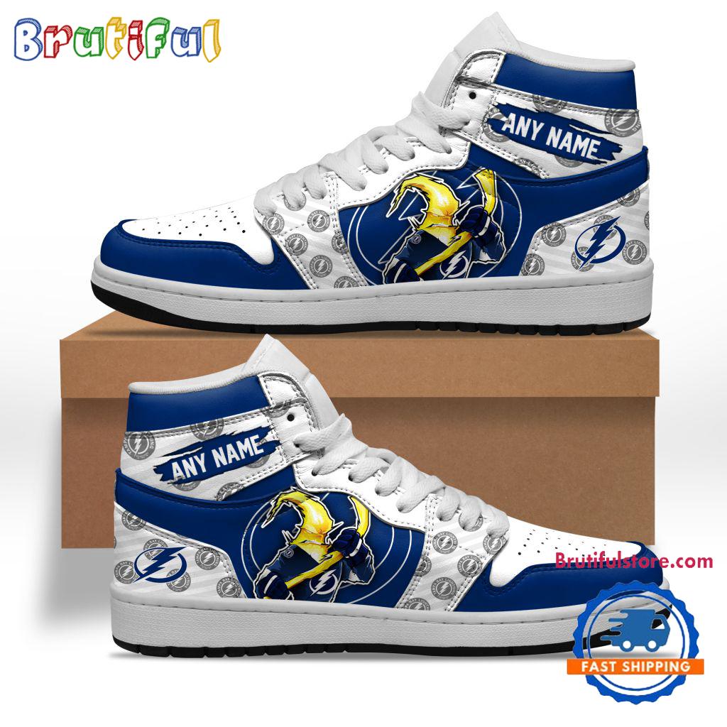Sportswearmerch Tampa Bay Lightning NHL AJ1 High Sneakers Shoes For Men And Women