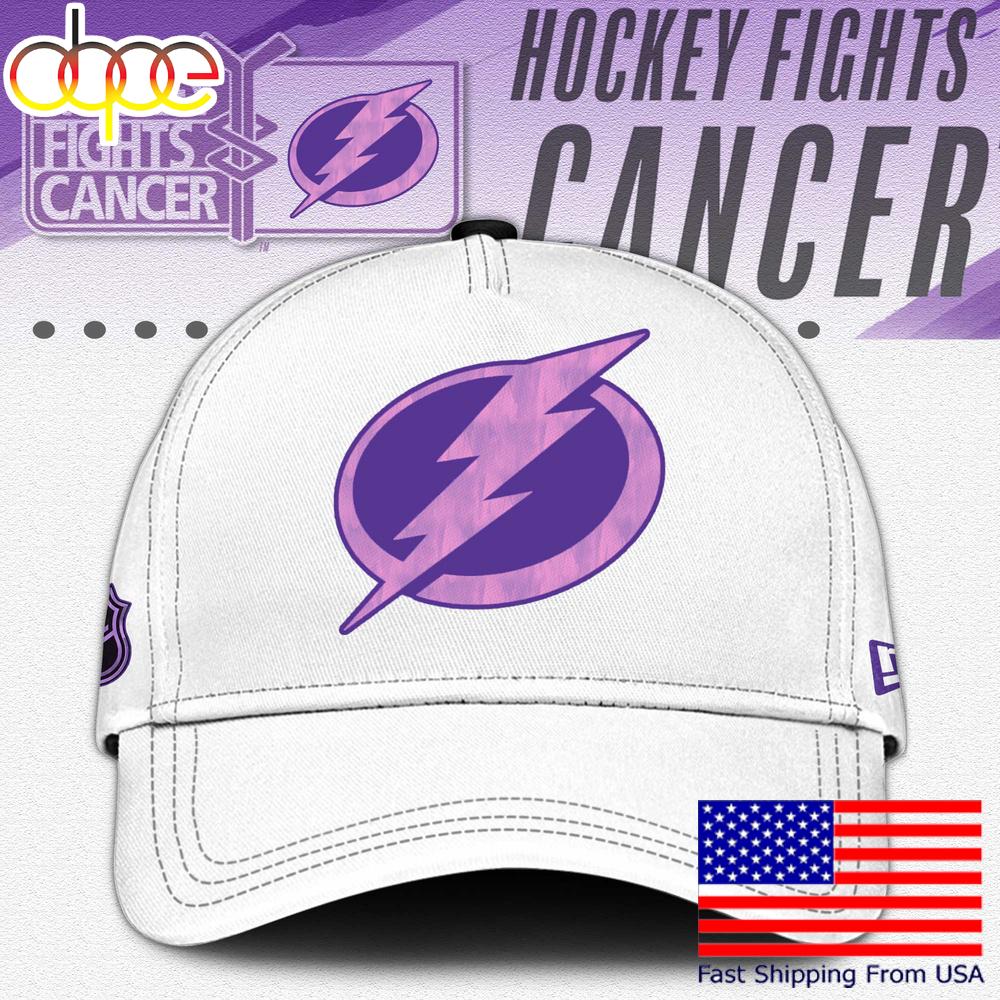 Sportswearmerch Tampa Bay Lightning NHL Fight Cancer Supporters Classic Cap For Fan