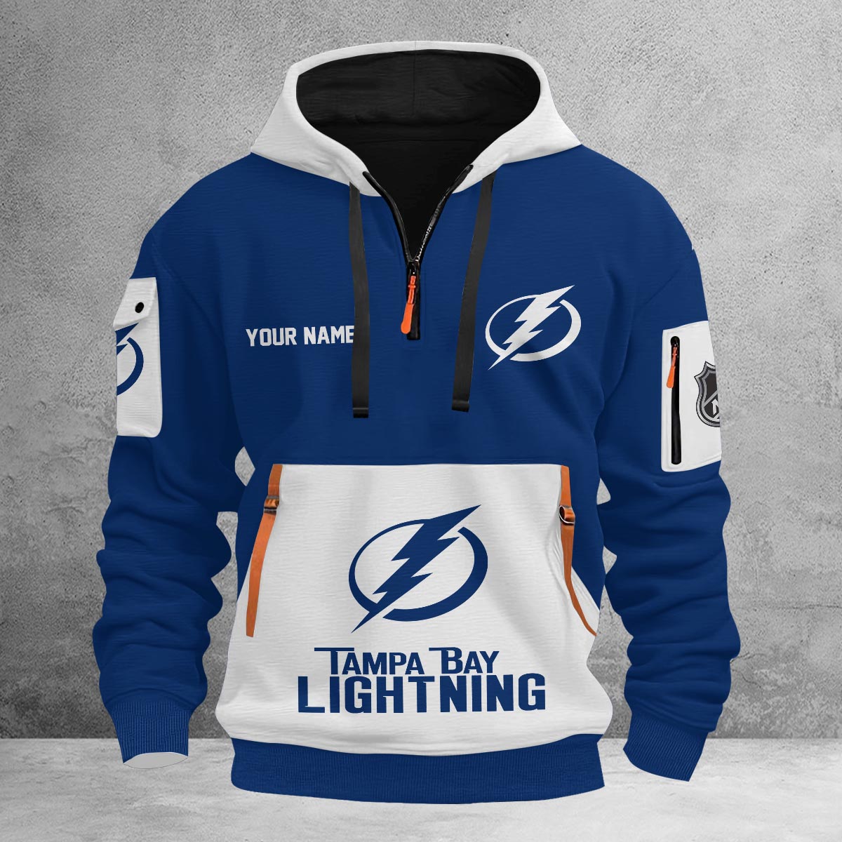 Sportswearmerch Tampa Bay Lightning NHL Half Zip Hoodie Personalized For Fan