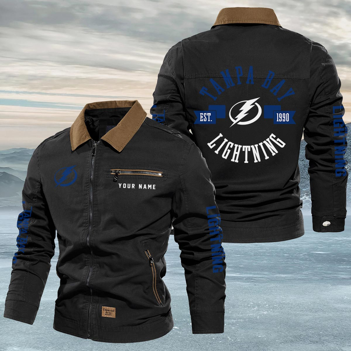 Sportswearmerch Tampa Bay Lightning NHL Lapel Jacket For Fan