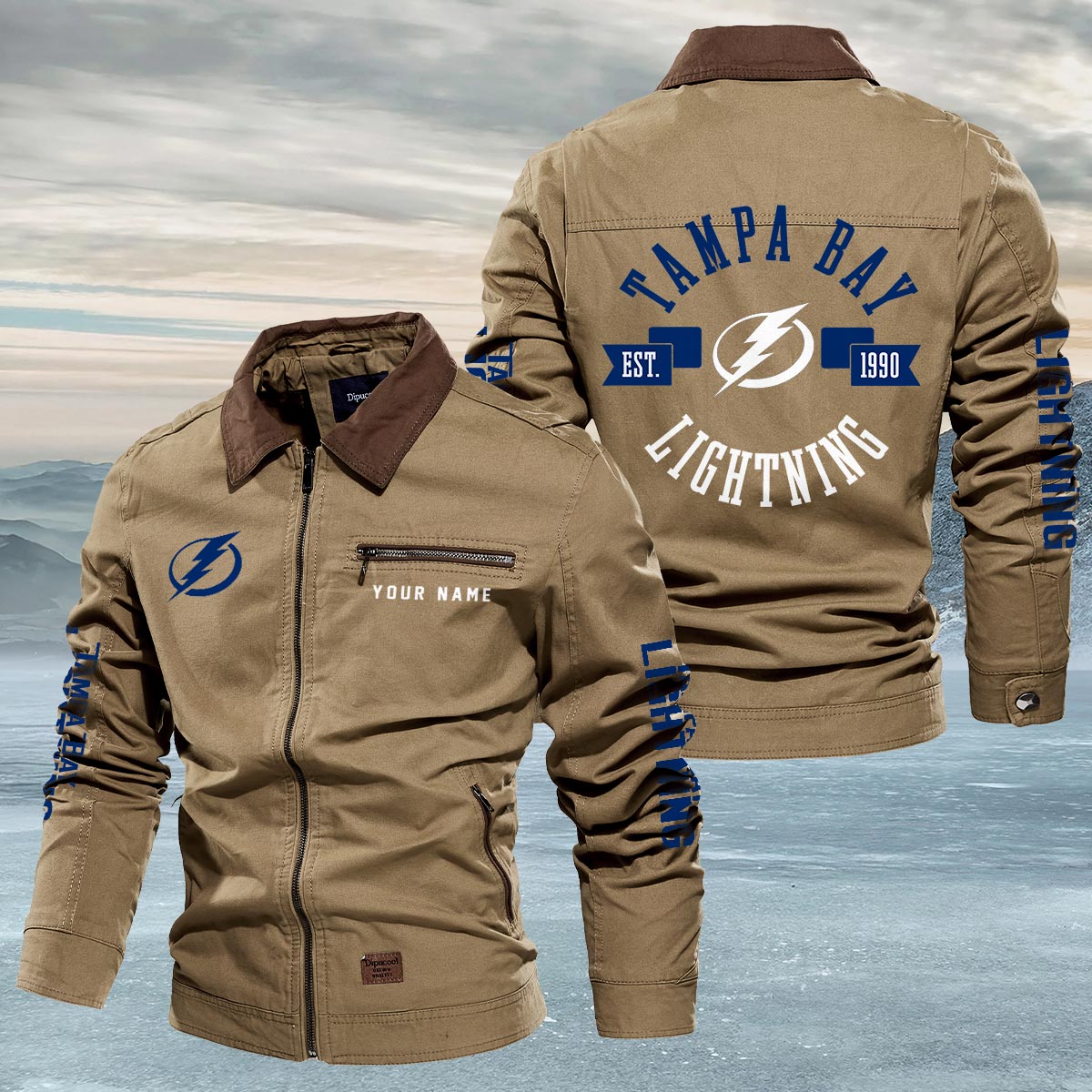 Sportswearmerch Tampa Bay Lightning NHL Lapel Jacket For Fan