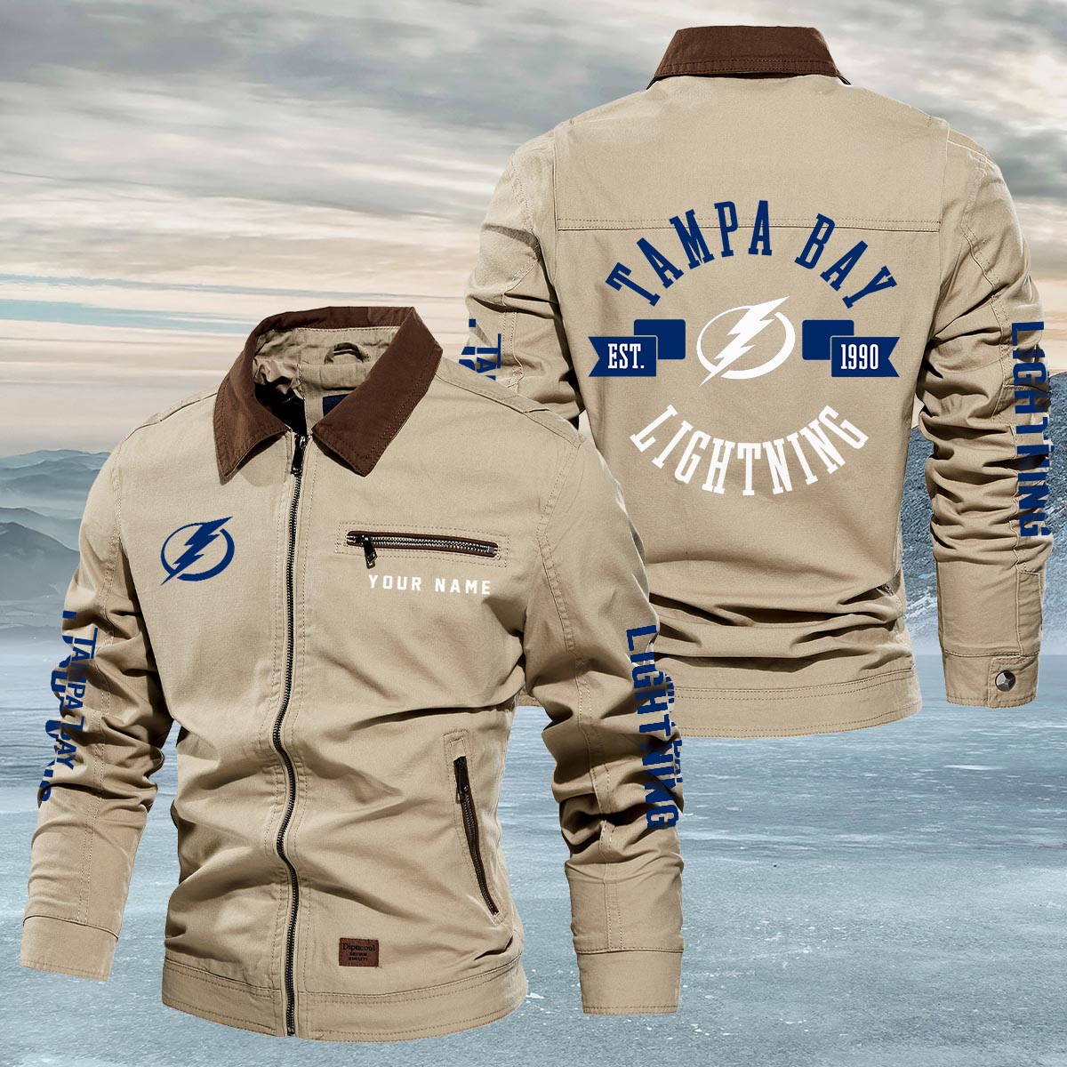 Sportswearmerch Tampa Bay Lightning NHL Lapel Jacket For Fan