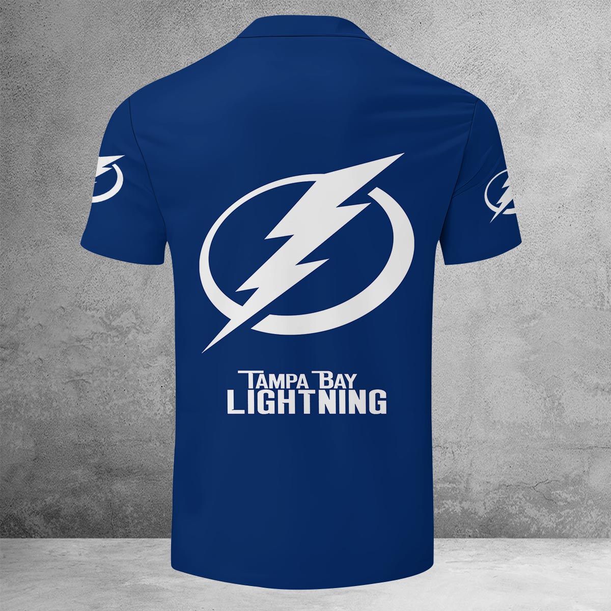 Sportswearmerch Tampa Bay Lightning NHL Lapel Zip Polo Shirt For Fan