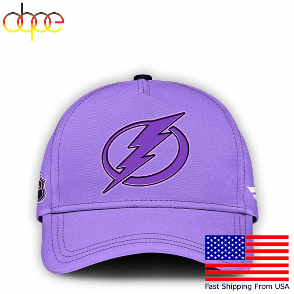 Sportswearmerch Tampa Bay Lightning NHL Purple Fight Cancer Classic Cap For Fan