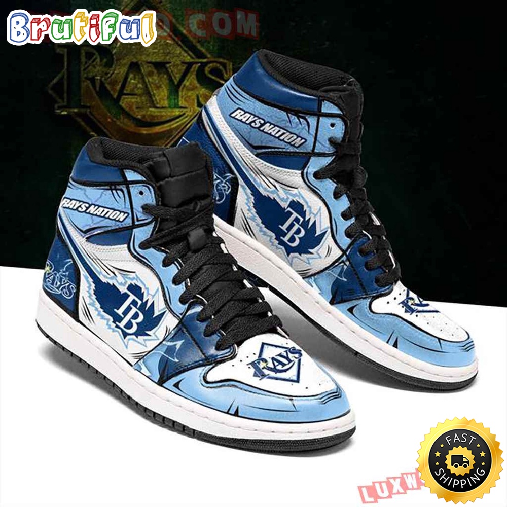 Sportswearmerch Tampa Bay Rays MLB AJ1 High Sneakers Shoes For Men And Women