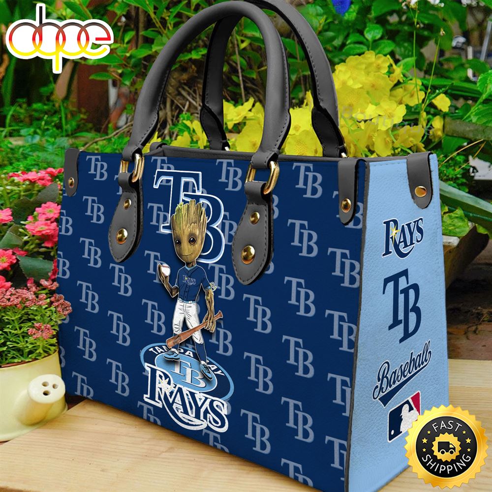 Sportswearmerch Tampa Bay Rays MLB Groot Women Leather Hand Bag For Fan